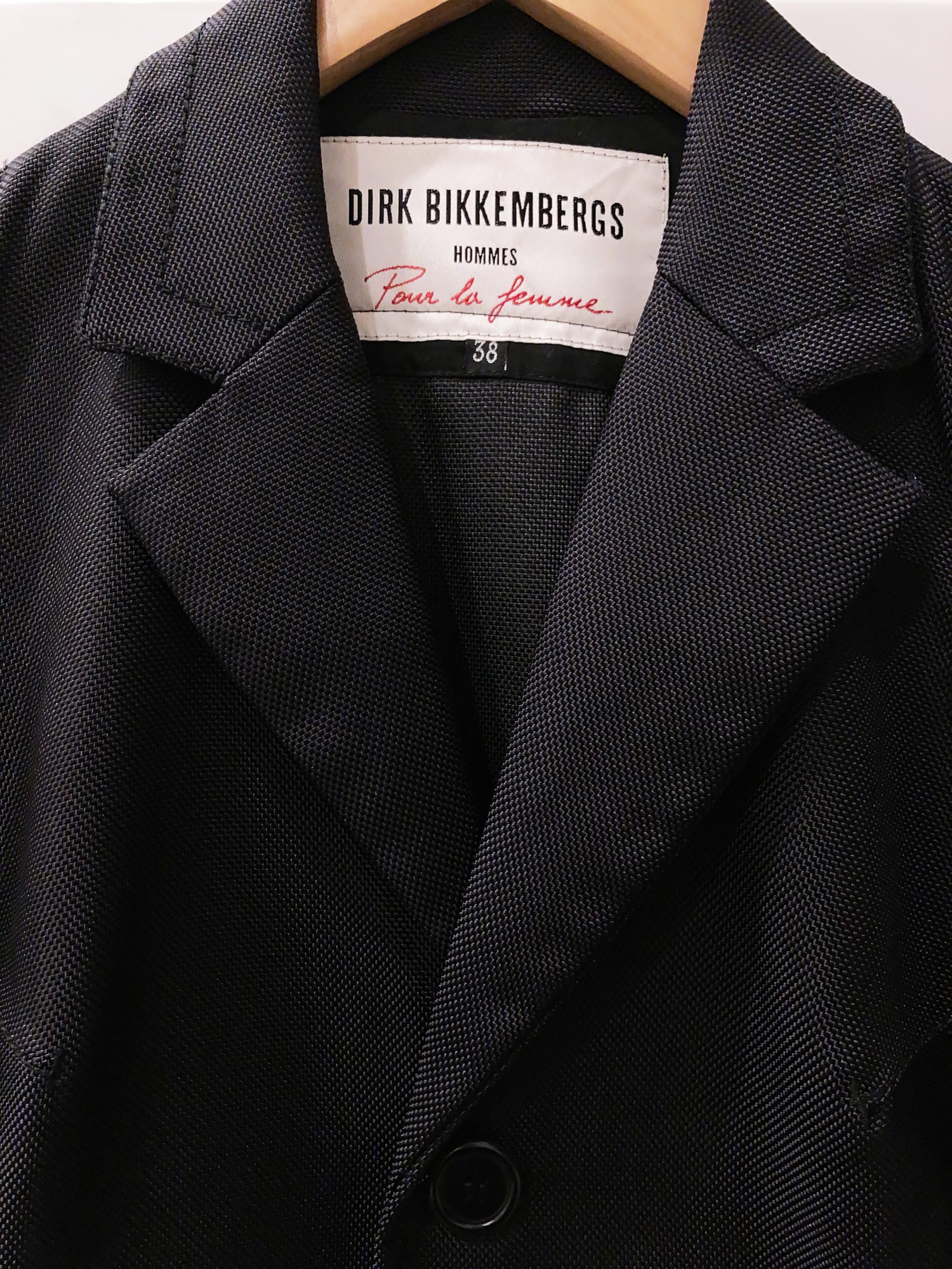 Dirk Bikkembergs Hommes Pour La Femme 1990s black ballistic nylon trouser suit