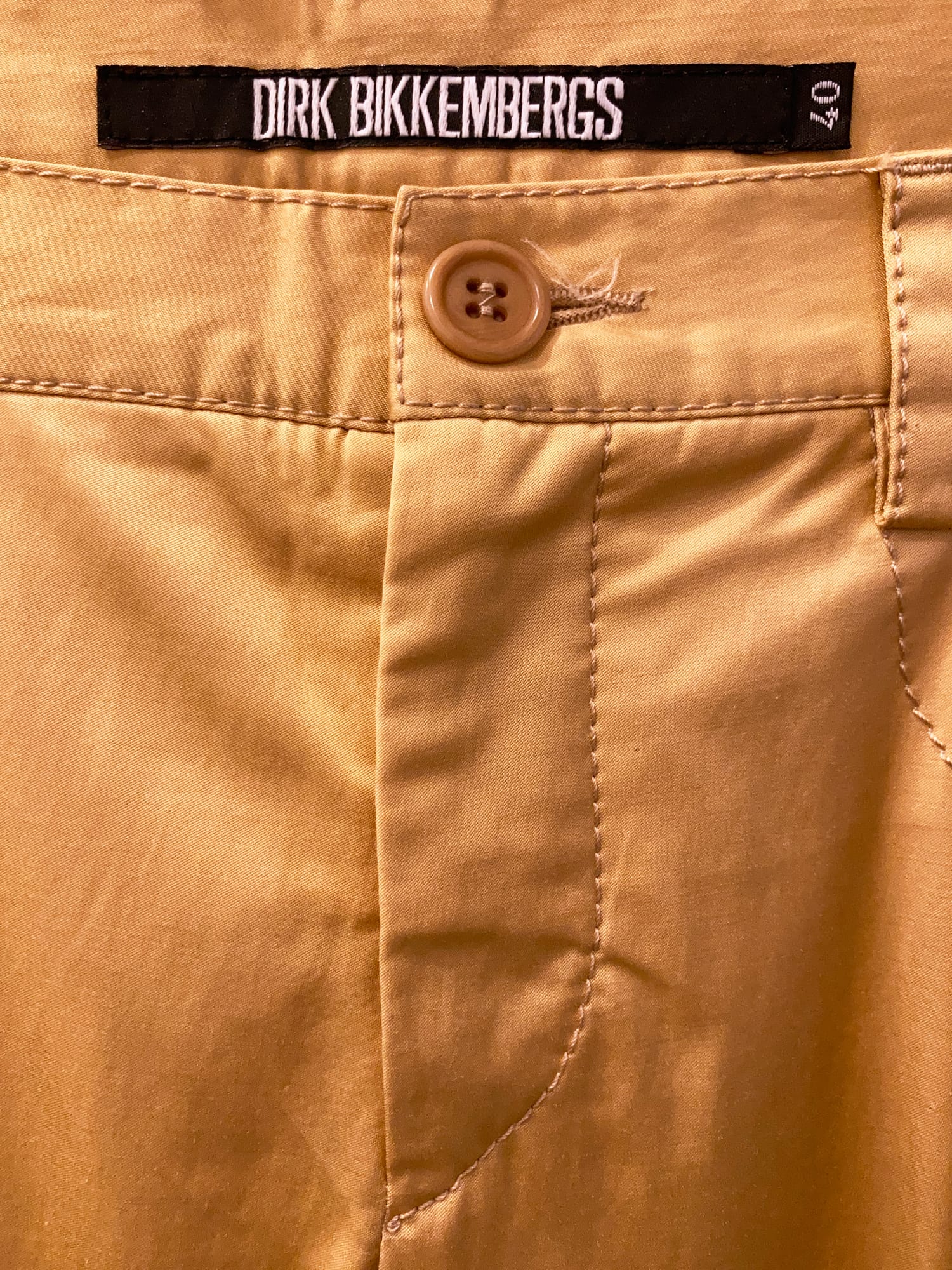 Dirk Bikkembergs 1990s 2000s sheeny gold gently flared trousers - size 40