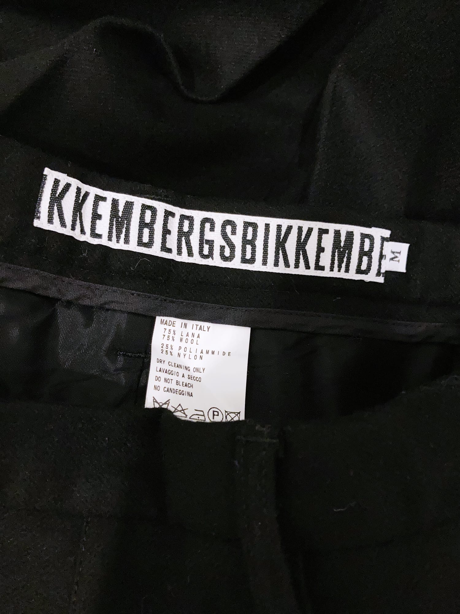 Dirk Bikkembergs 1990s 2000s black wool pleated trousers - M S