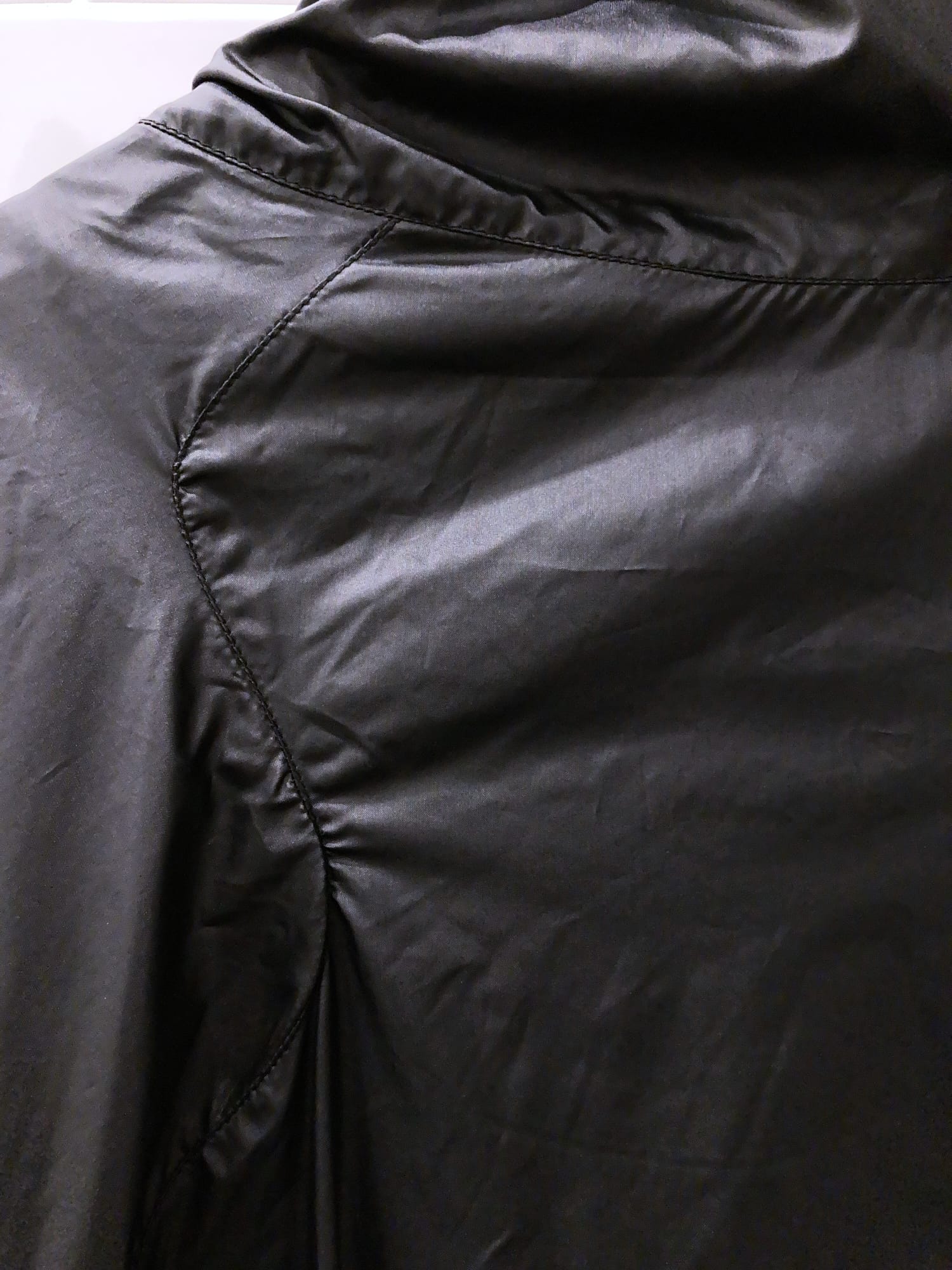 Dirk Bikkembergs 2000 dark grey nylon poncho coat with plastic neck ring