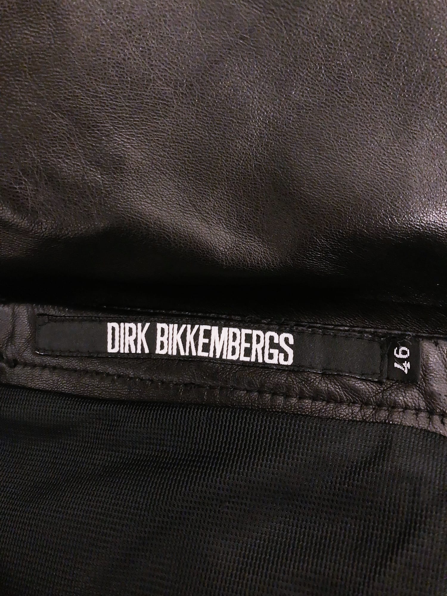 Dirk Bikkembergs 1990s 2000s black leather micro miniskirt