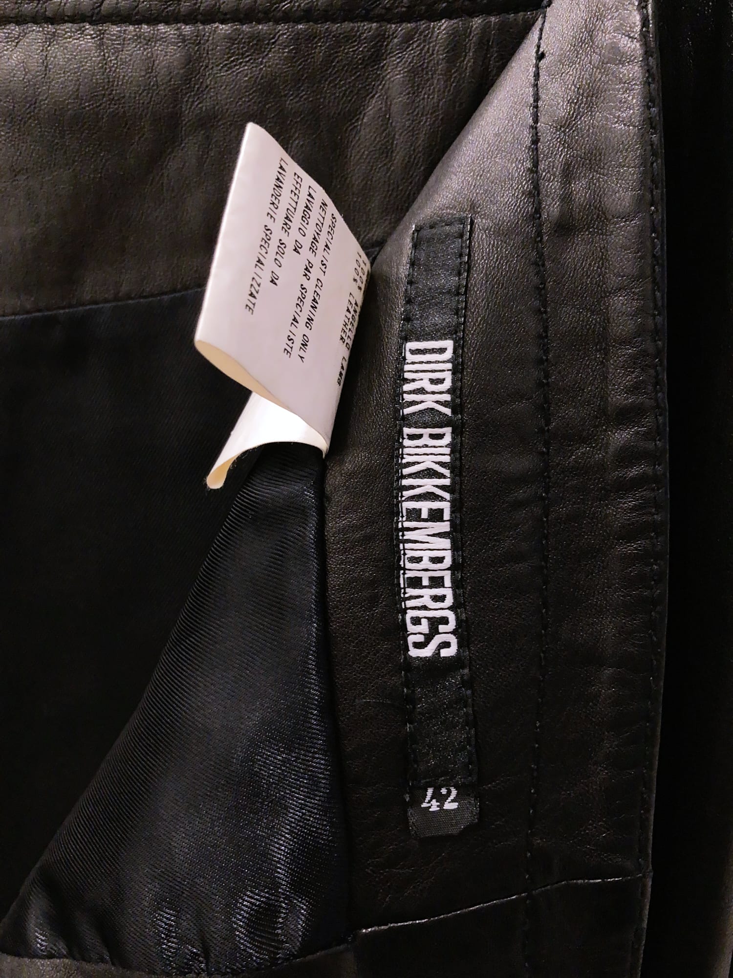 Dirk Bikkembergs 1990s 2000s black leather wrap skirt – Filter store