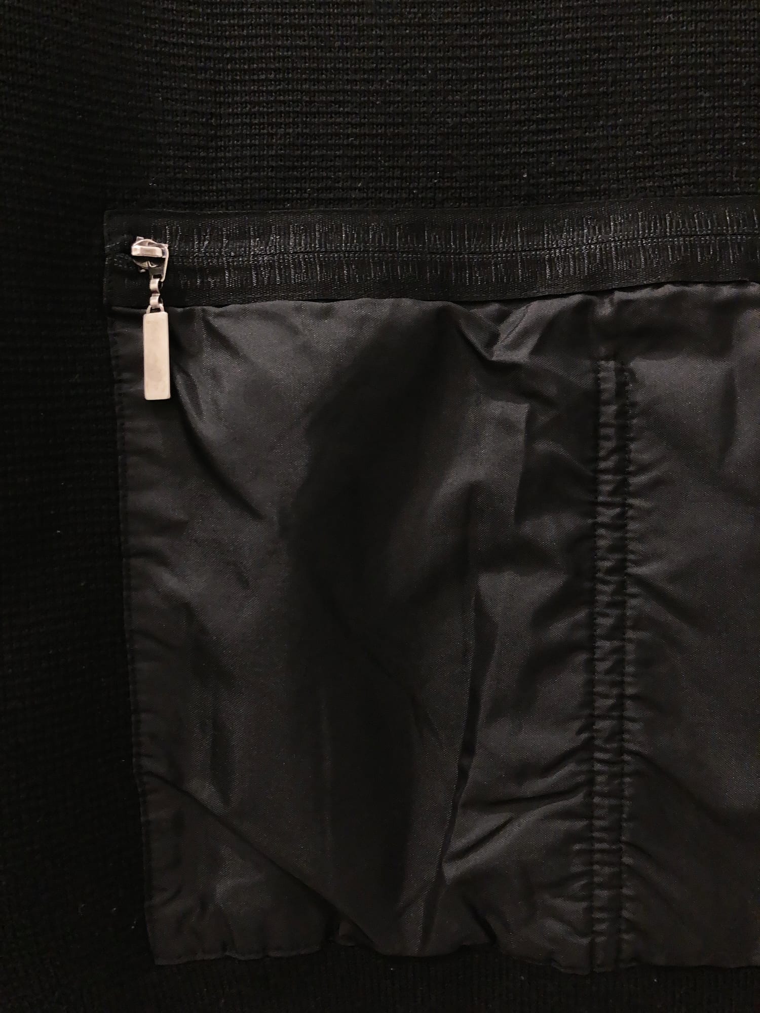 Dirk Bikkembergs 1990s 2000s black wool back pocket mock neck