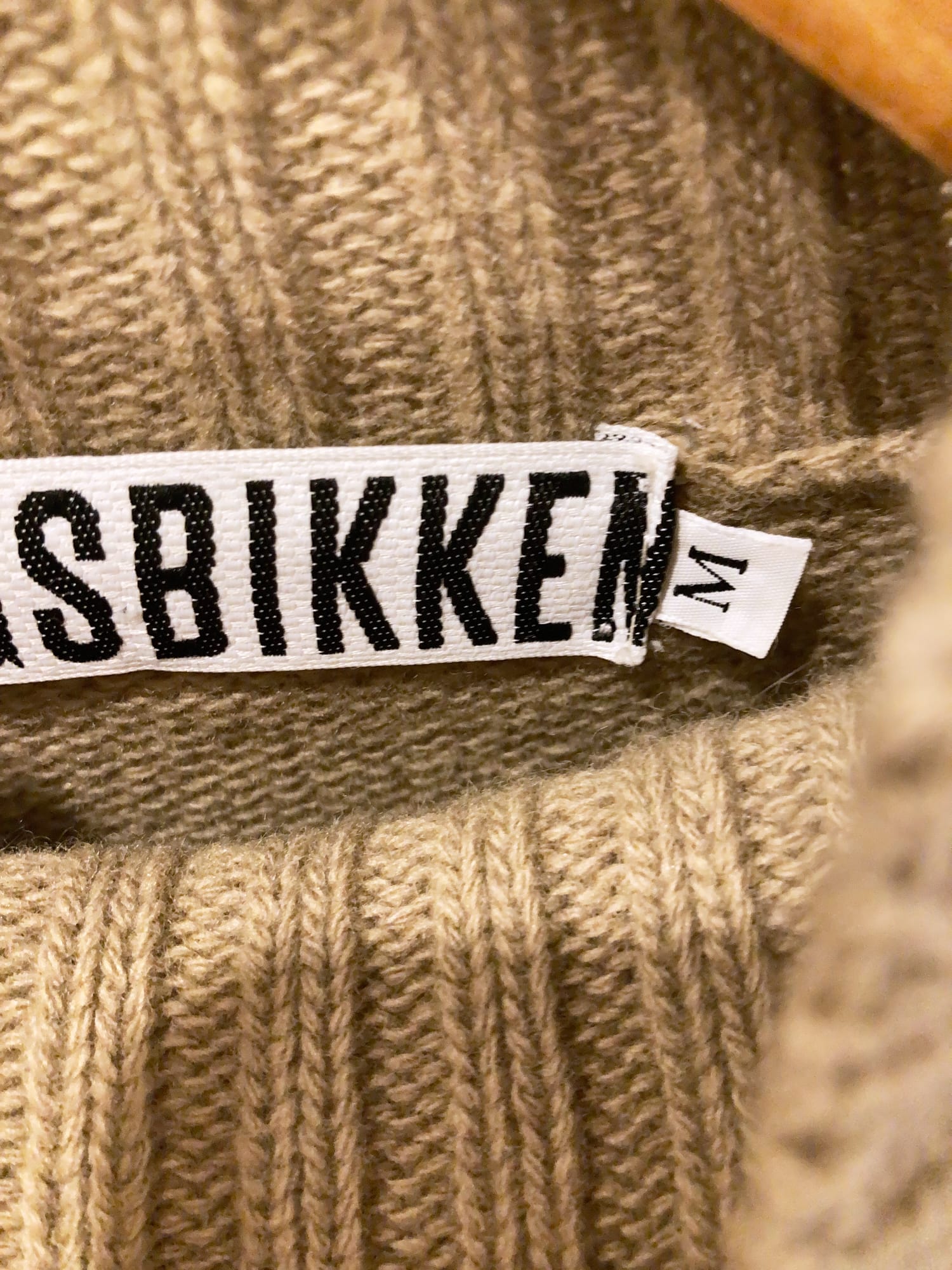 Dirk Bikkembergs 1990s 2000s cropped beige wool blend turtleneck - M