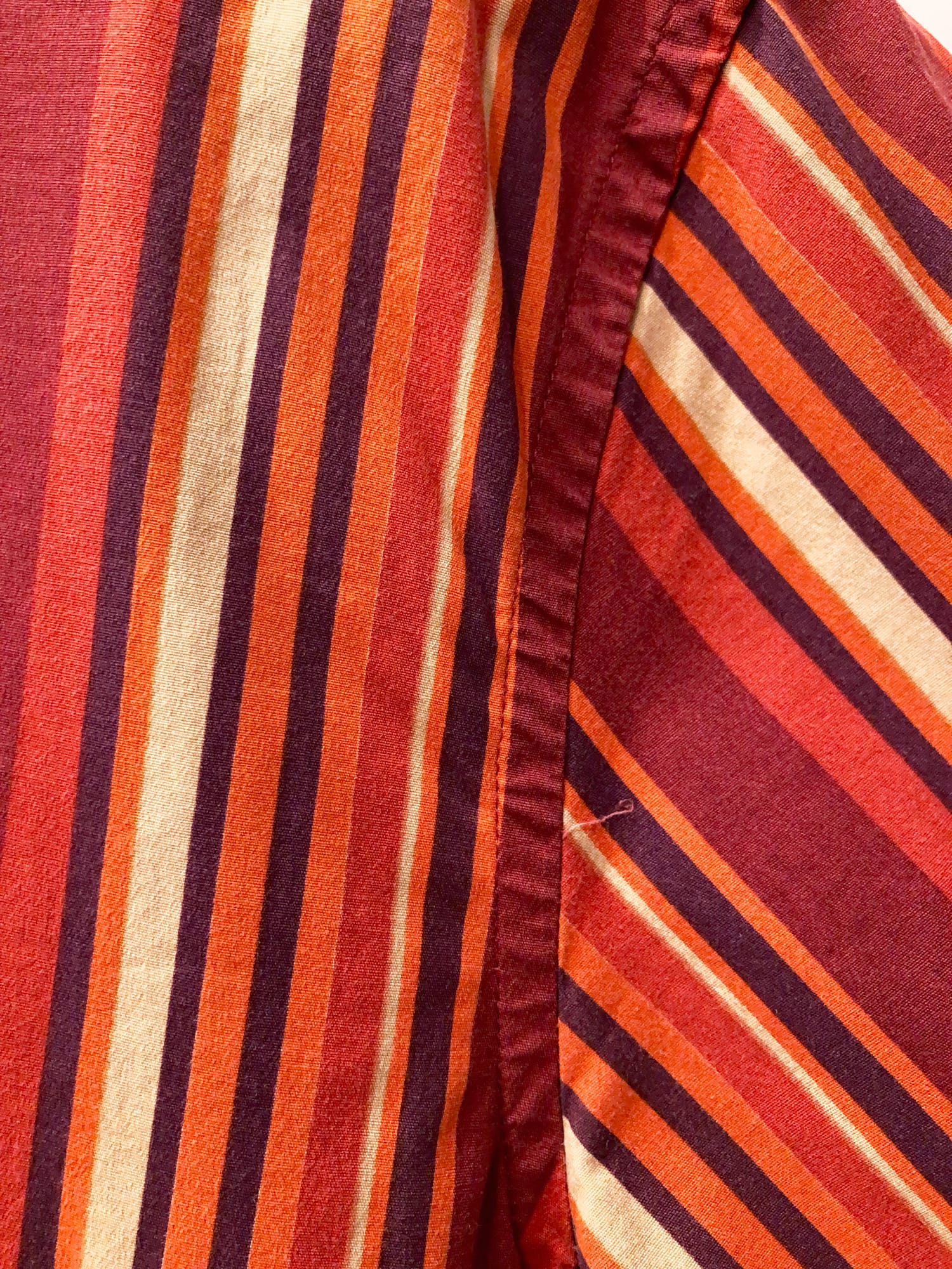 Dirk Bikkembergs red and orange cotton striped short sleeve shirt