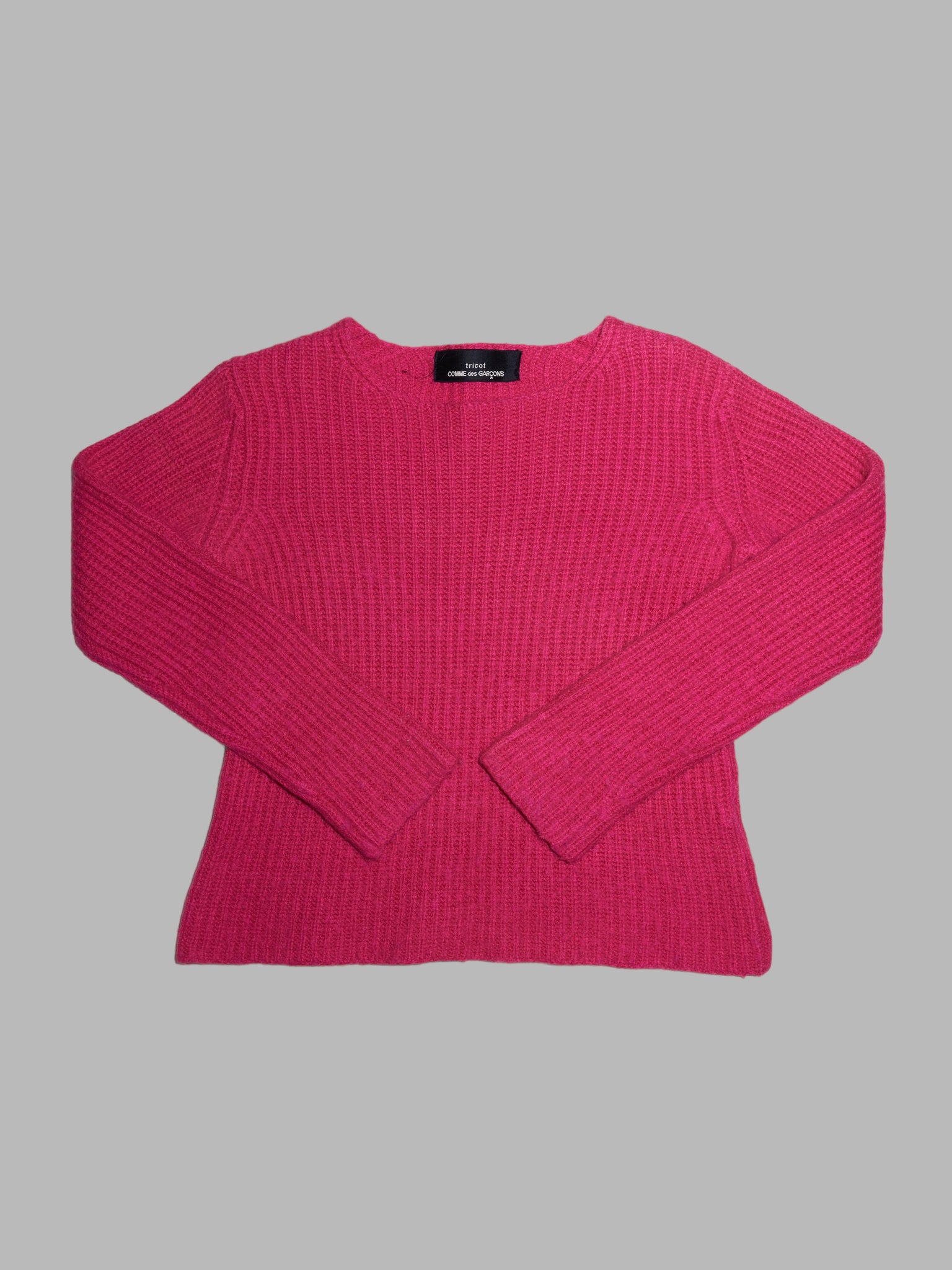 Tricot Comme des Garcons 1999 cropped pink wool cashmere knitted jumper