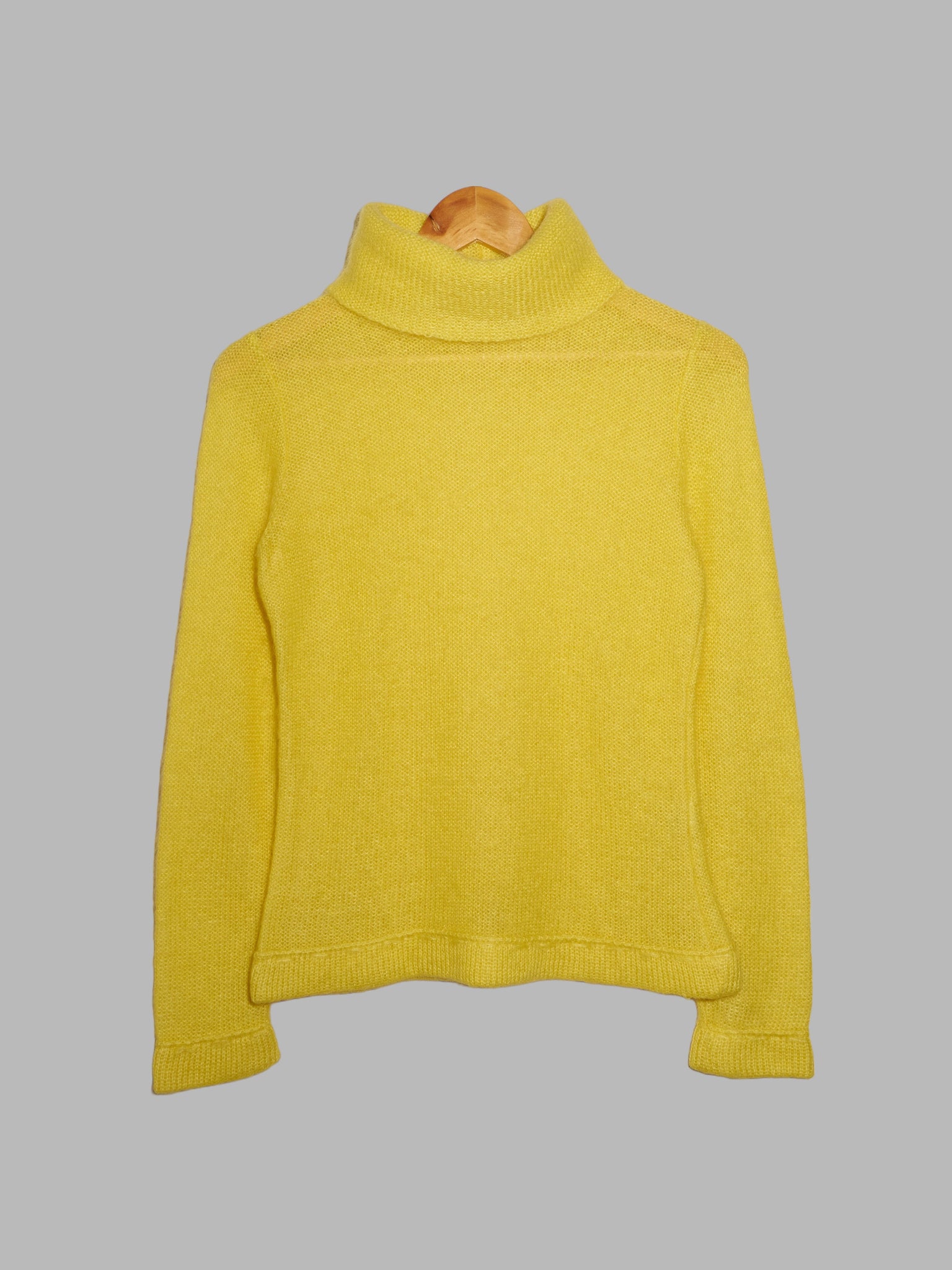 aa milano by Alessandro Dell'acqua yellow mohair turtleneck jumper