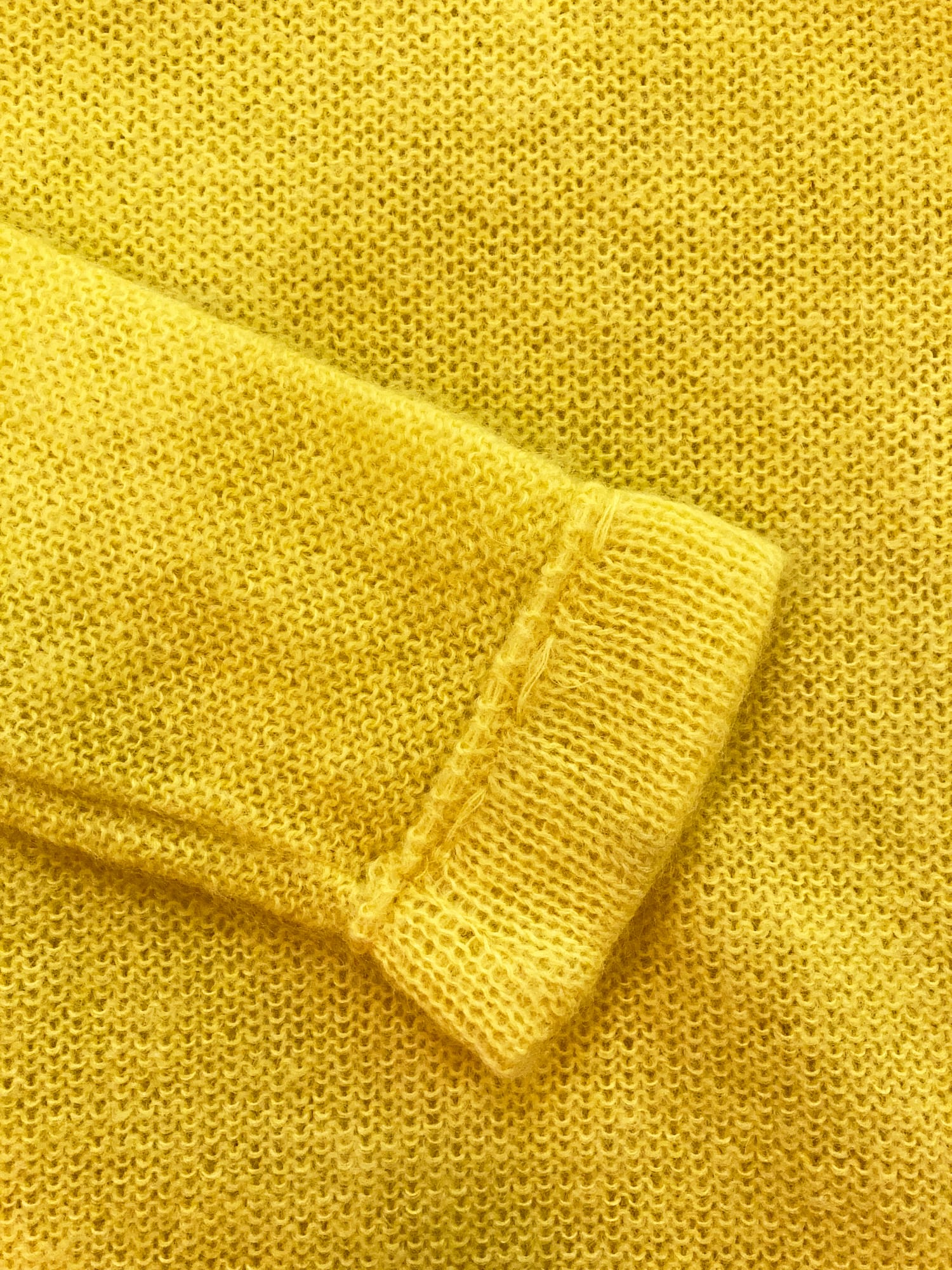 aa milano by Alessandro Dell'acqua yellow mohair turtleneck jumper