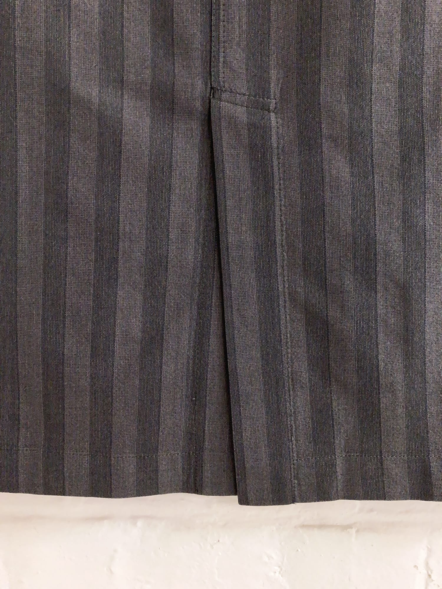 Tricot Comme des Garcons 1994 long grey striped wool skirt - M