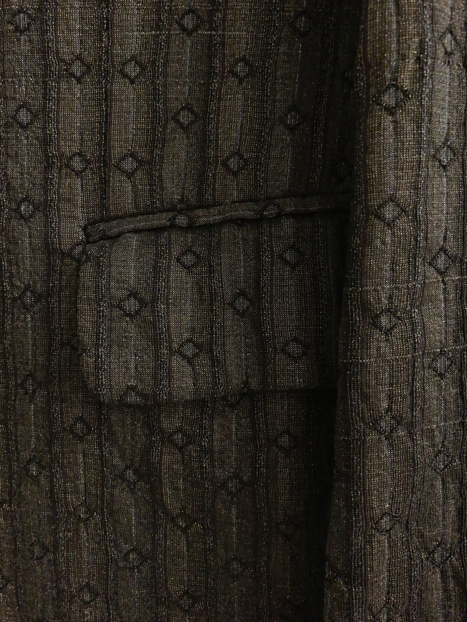 Callaghan Romeo Gigli 1980s stripe and diamond patterned wool blazer