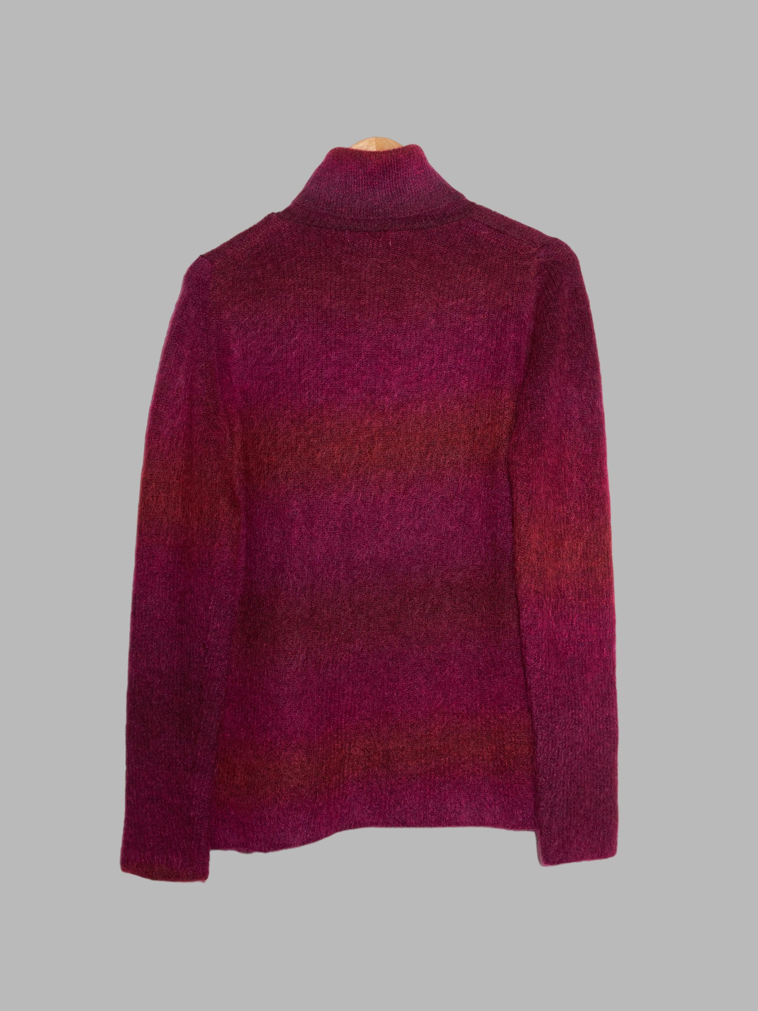 Patrick Cox Wannabe purple red mohair-y wool turtleneck jumper