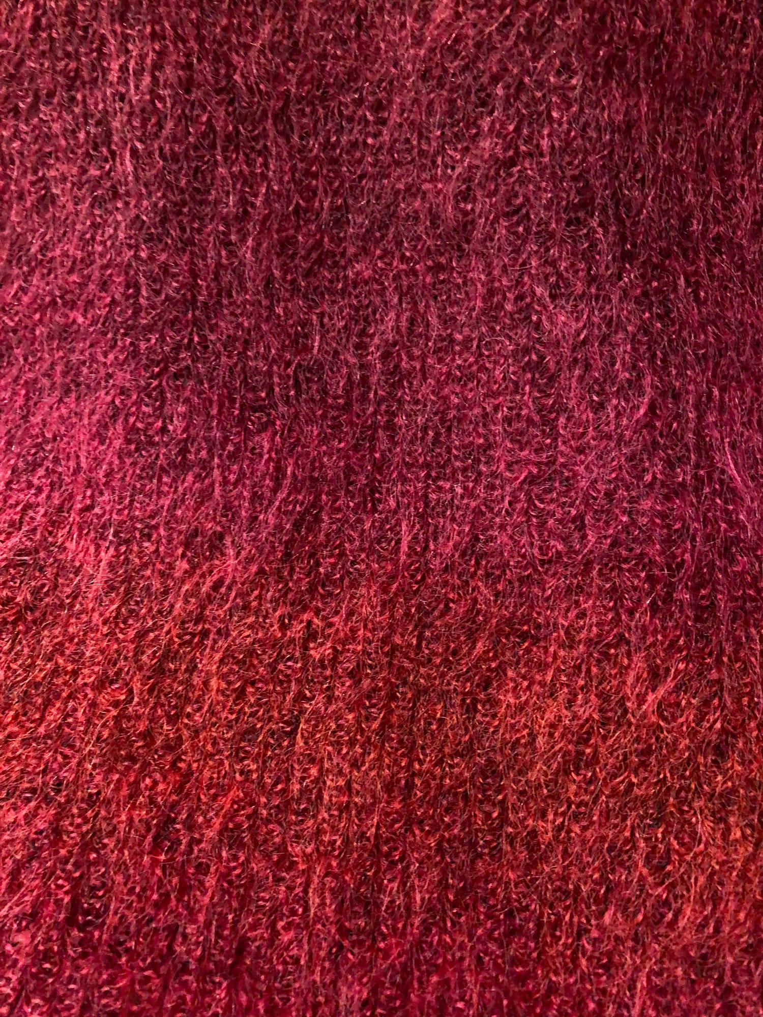 Patrick Cox Wannabe purple red mohair-y wool turtleneck jumper