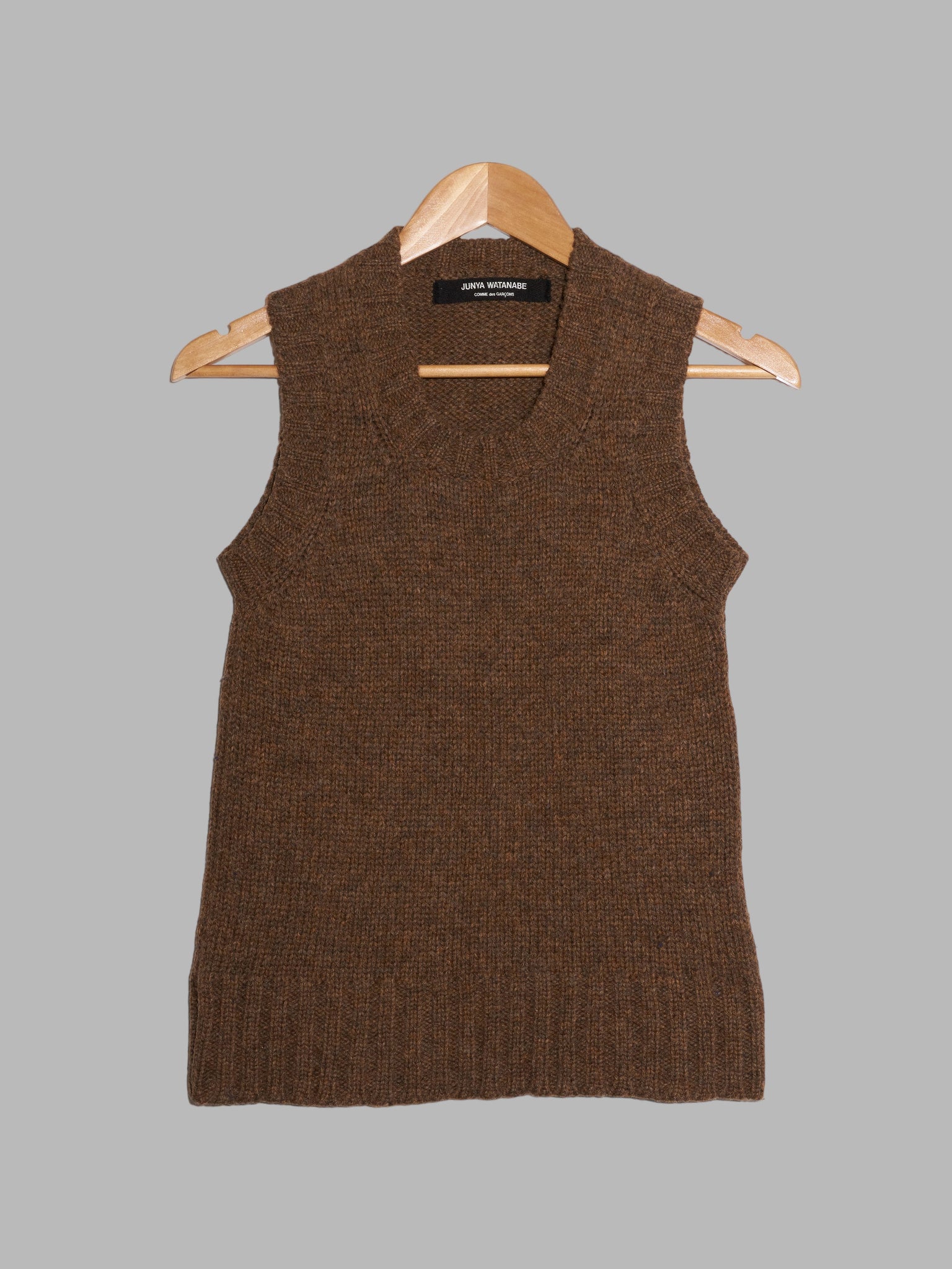 Junya Watanabe Comme des Garcons winter 1993 brown wool knitted vest