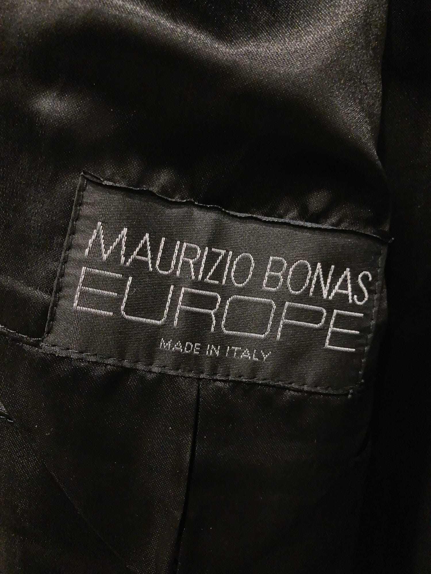 Maurizio Bonas 1990s dark grey striped wool cotton three button blazer - size 46