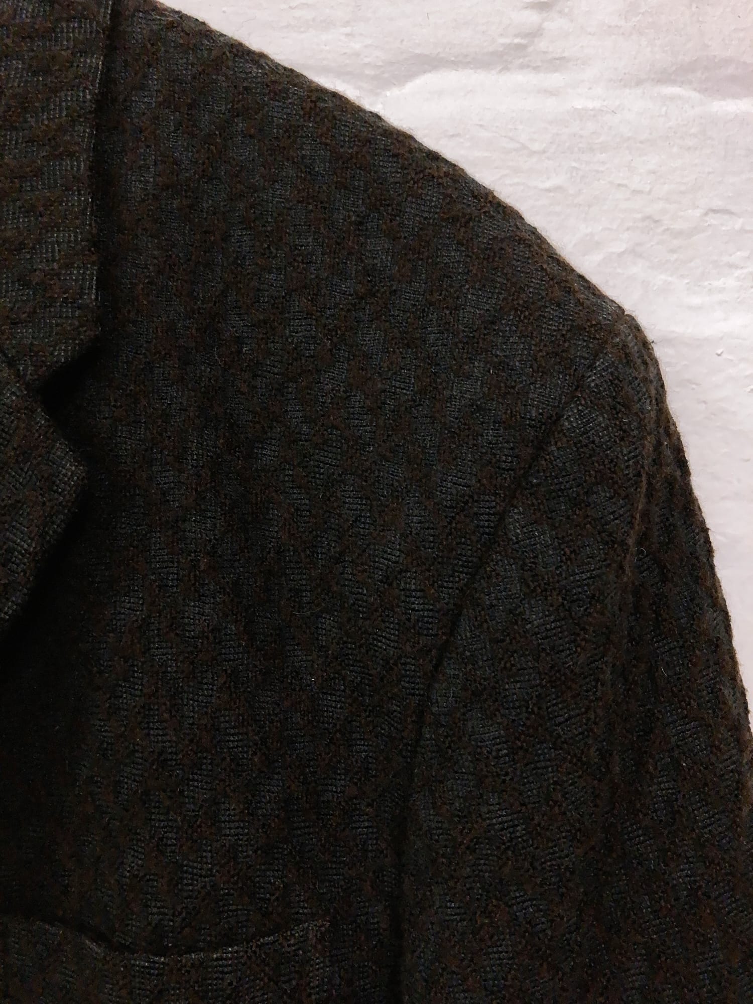 Arrston Volaju Kohshin Satoh 1980s brown 3D textured wool four button blazer