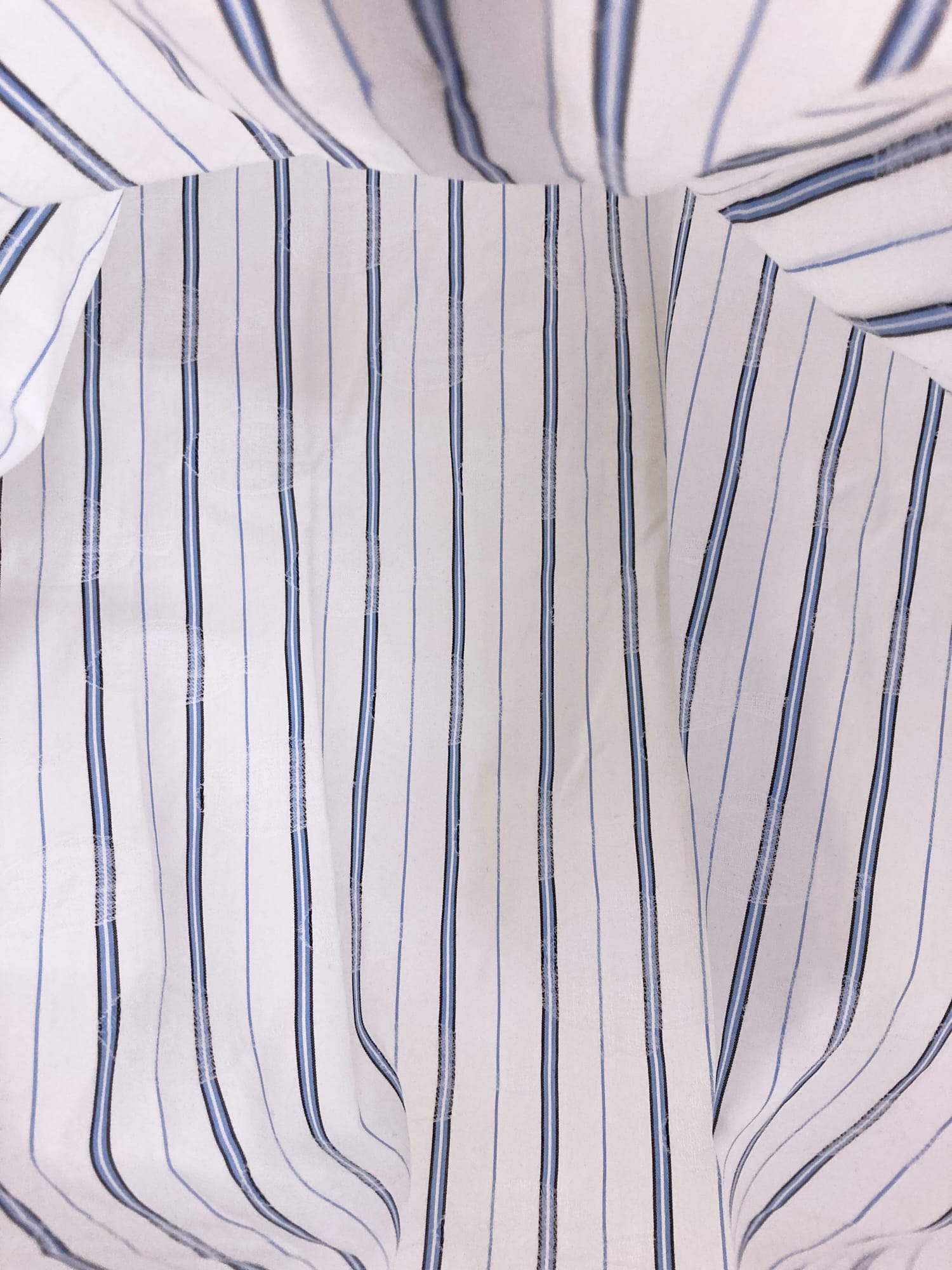 Gianni Versace 1980s white striped shirt with extremely subtle fish pattern
