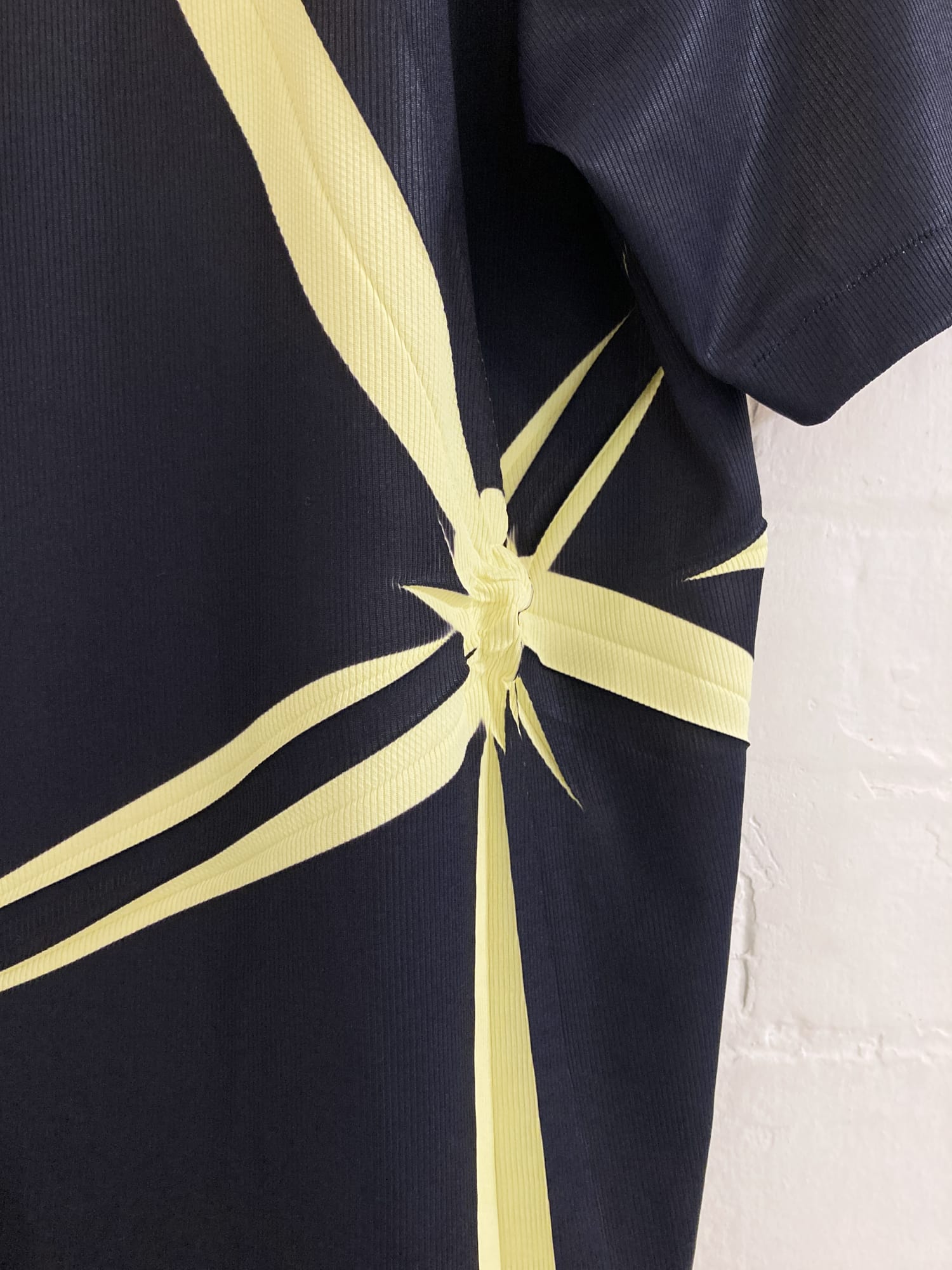 Yoshiyuki Konishi Ficce Uomo 90s black polyester shibori-dyed t
