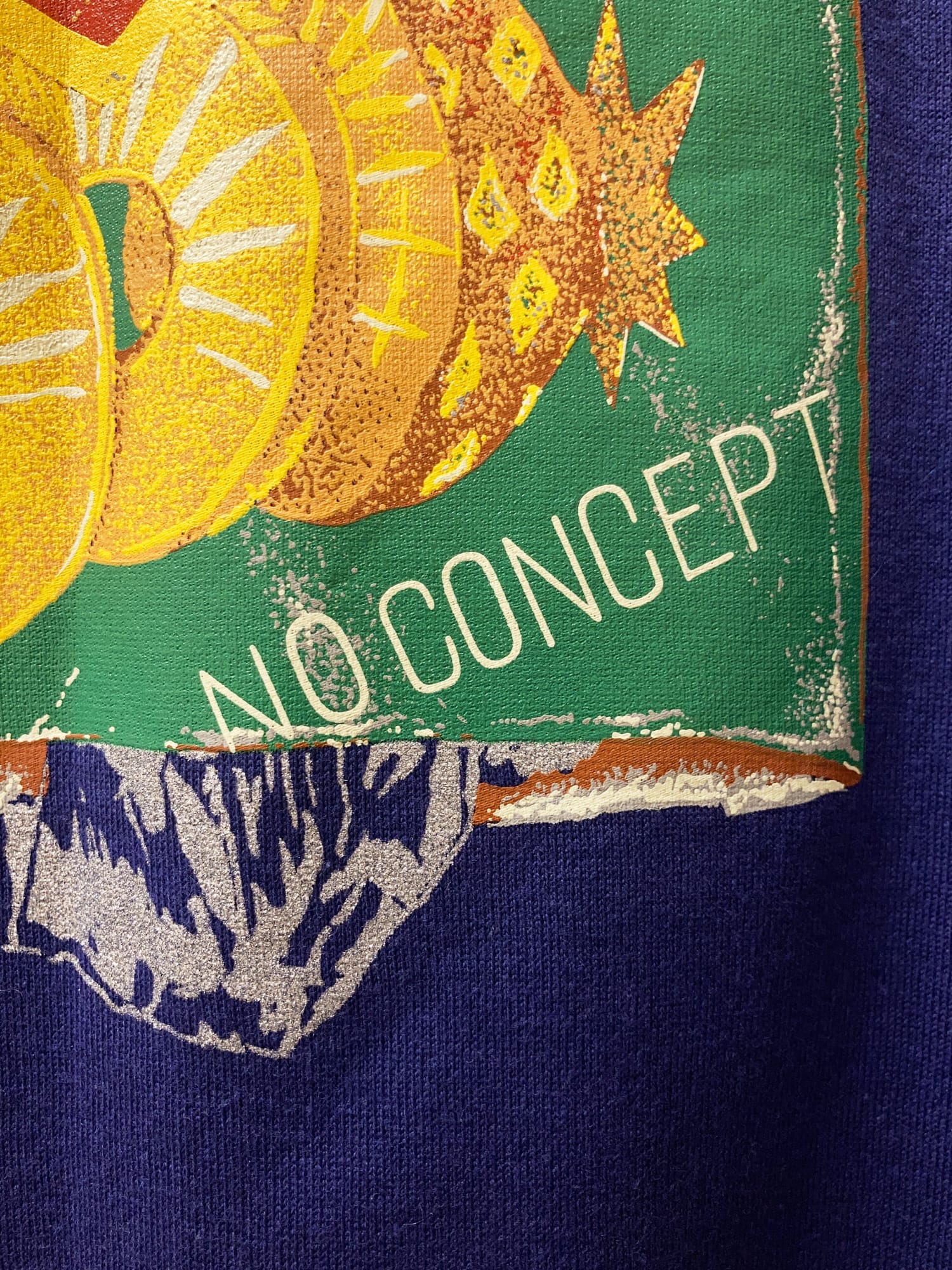 No Concept But Good Sense by Yoichi Nagasawa blue pineapple can logo t-shirt