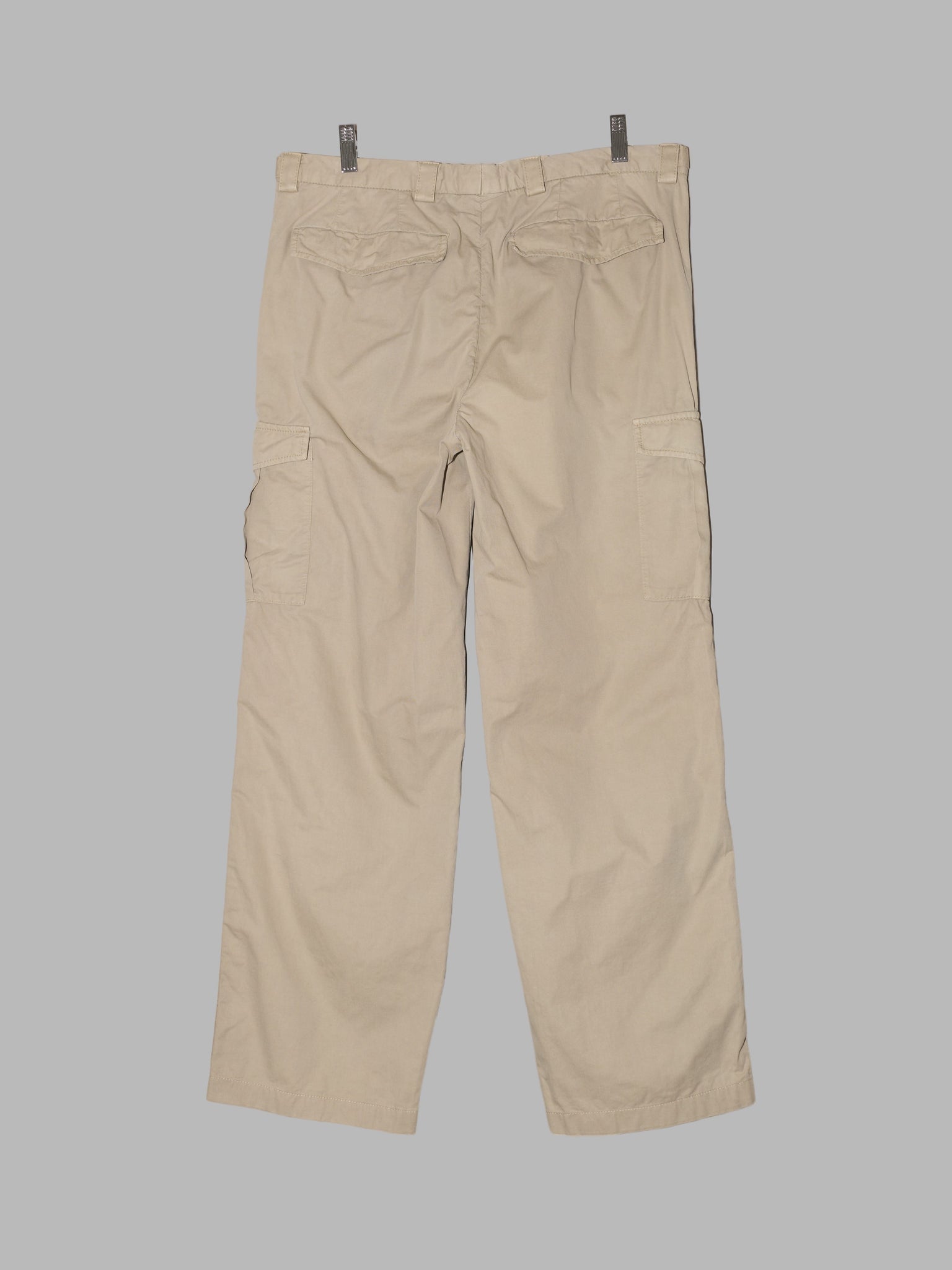 New York Industrie by Kostas Murkudis beige cotton cargo pants