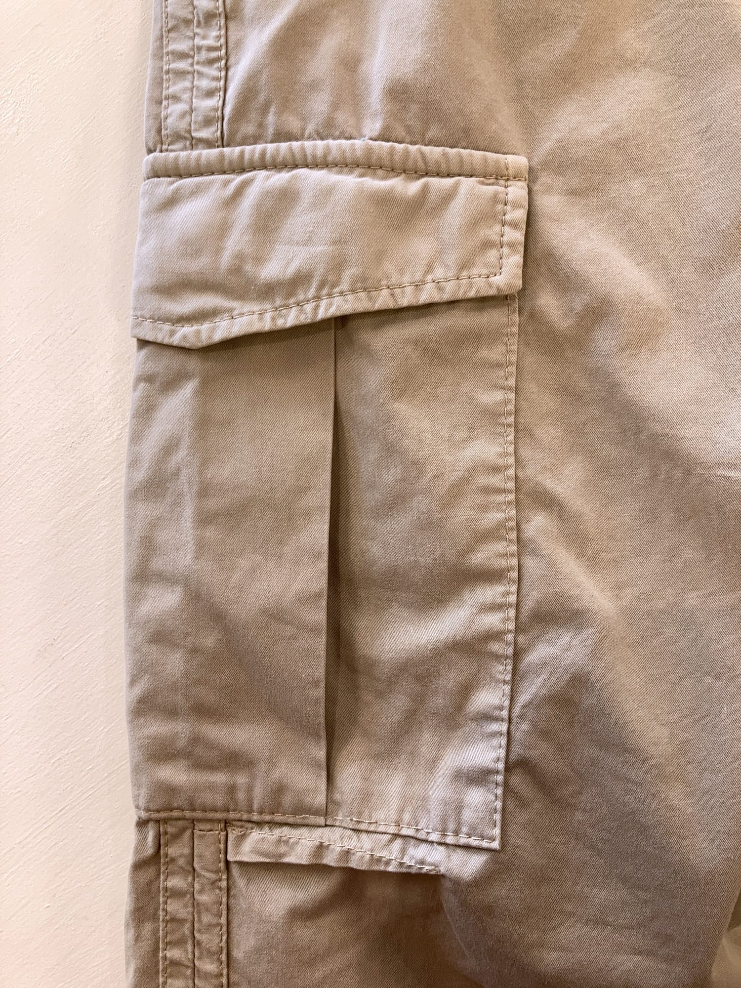 New York Industrie by Kostas Murkudis beige cotton cargo pants