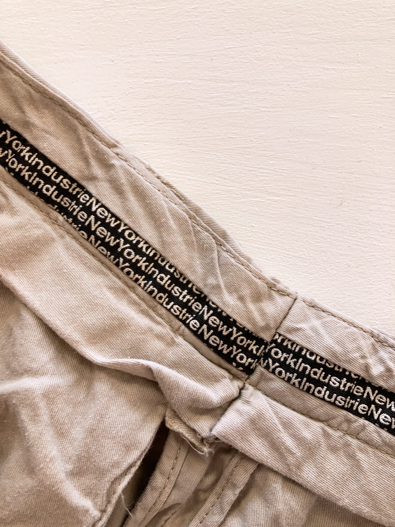 New York Industrie by Kostas Murkudis beige cotton cargo pants
