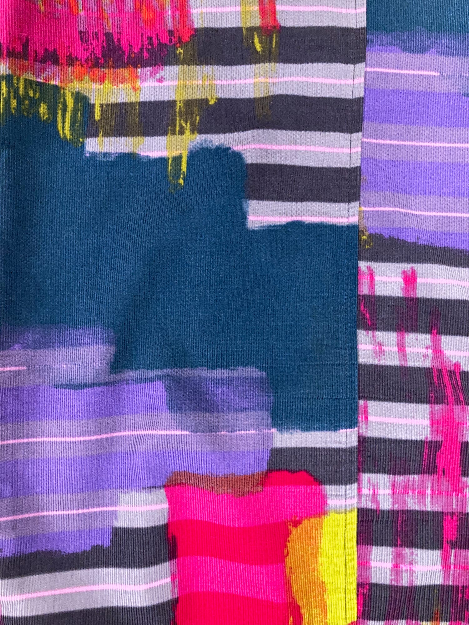 Bazar Christian Lacroix multicolour striped corduroy paint splatter skirt