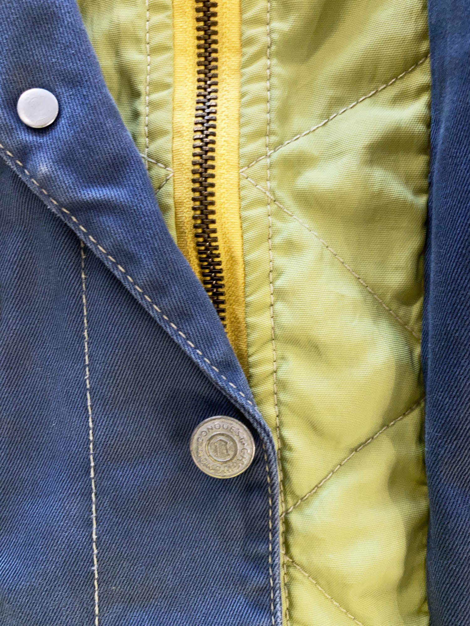Chevignon Denim 1990s smoky blue denim trucker jacket with integrated vest - M