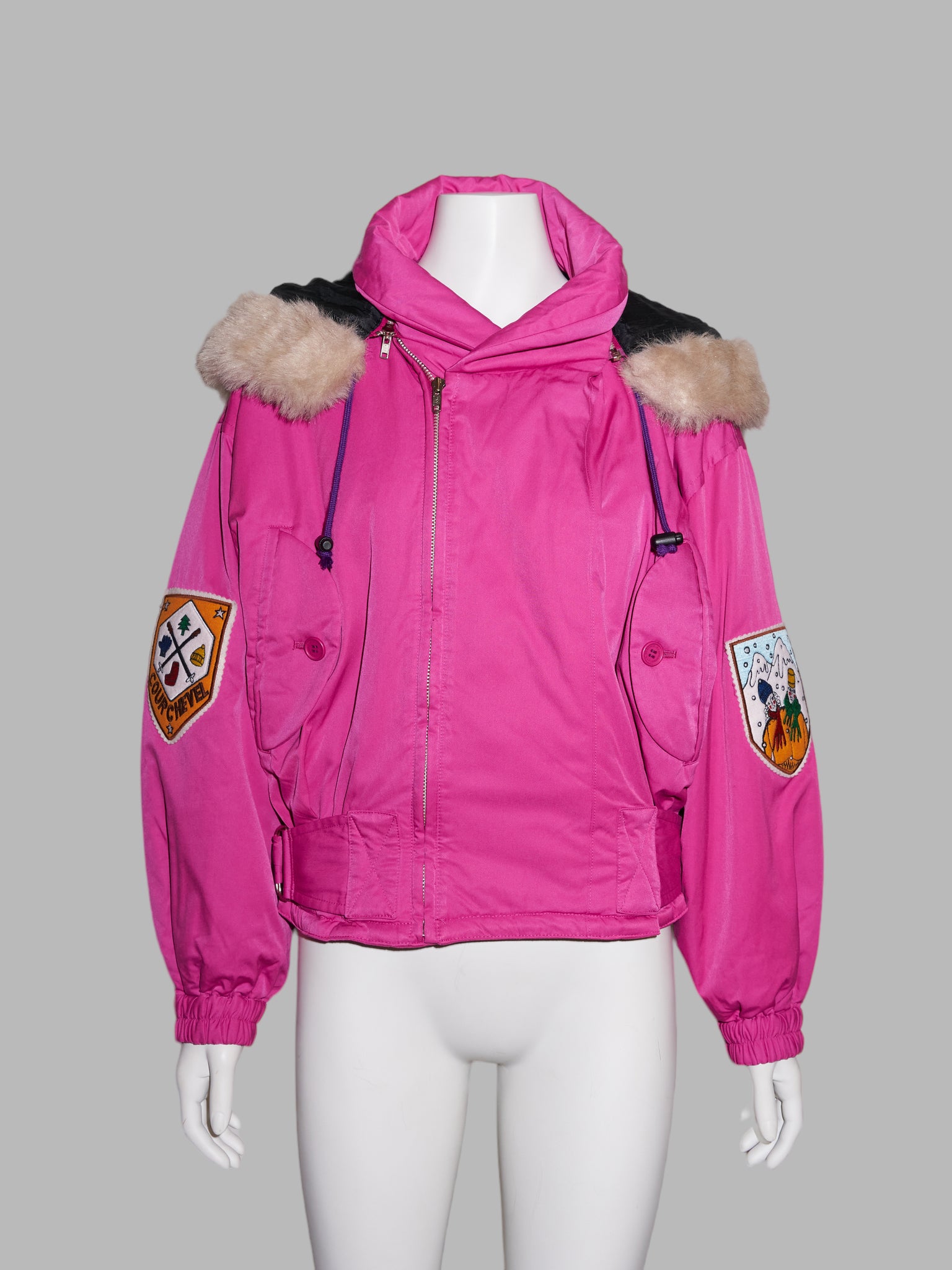 Jean-Charles de Castelbajac Sport 1990s padded pink ski jacket - size 1 S