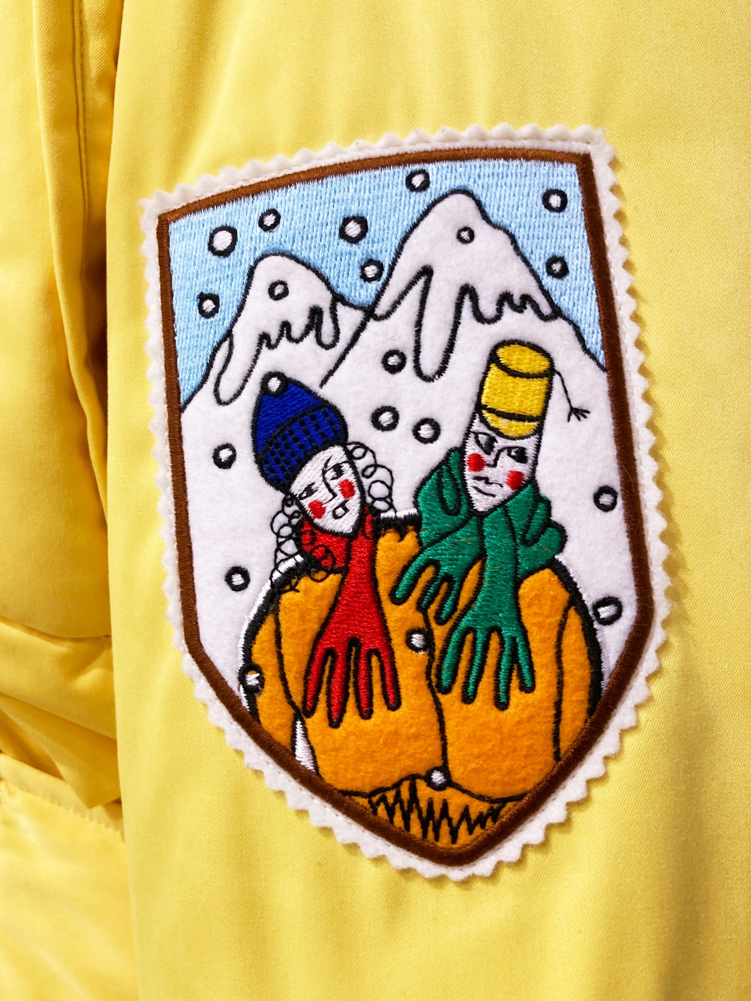 Jean-Charles de Castelbajac Sport 1990s padded yellow ski jacket 