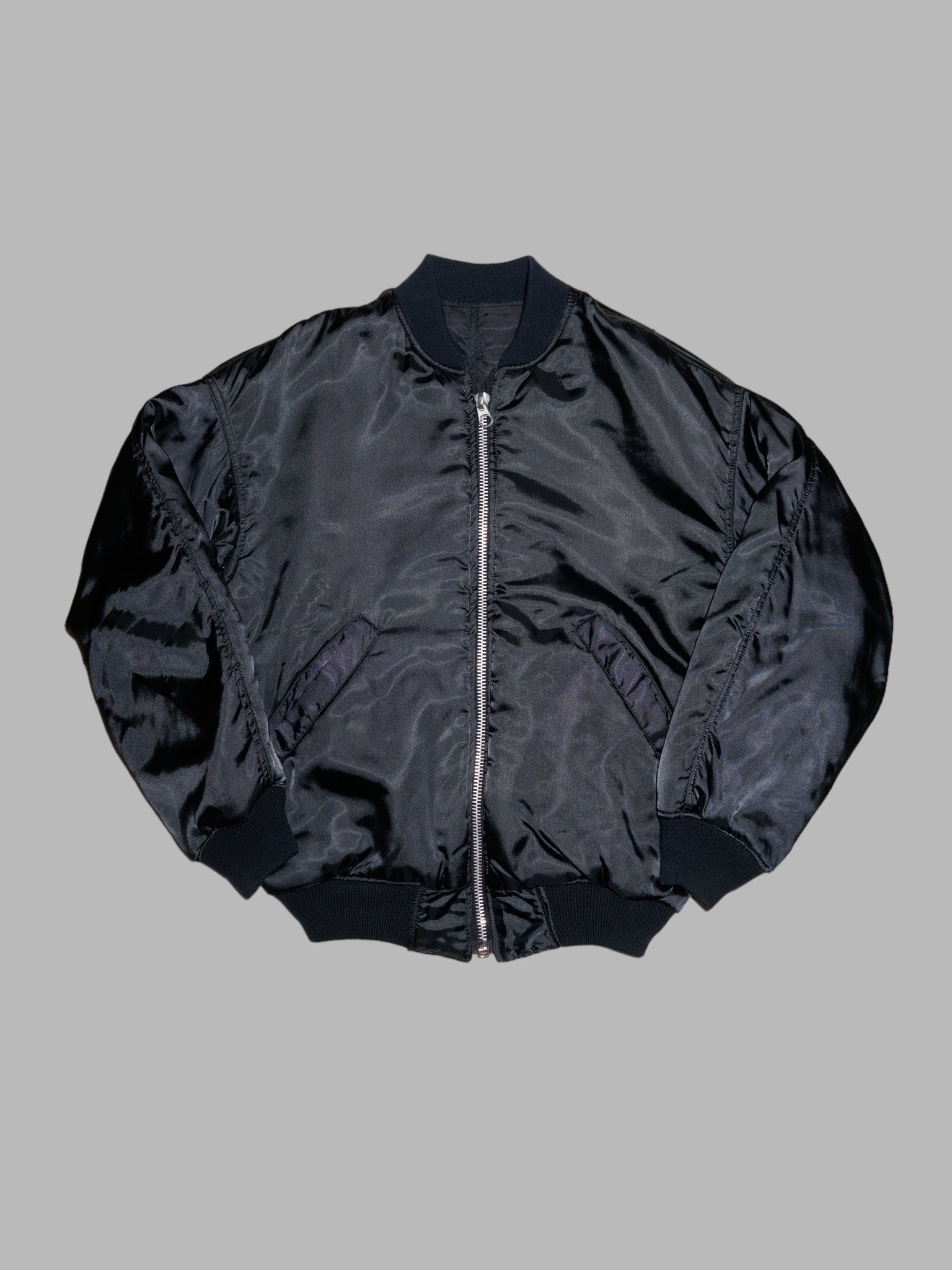 Men’s Ba-tsu 1980s reversible black nylon MA-1 bomber jacket