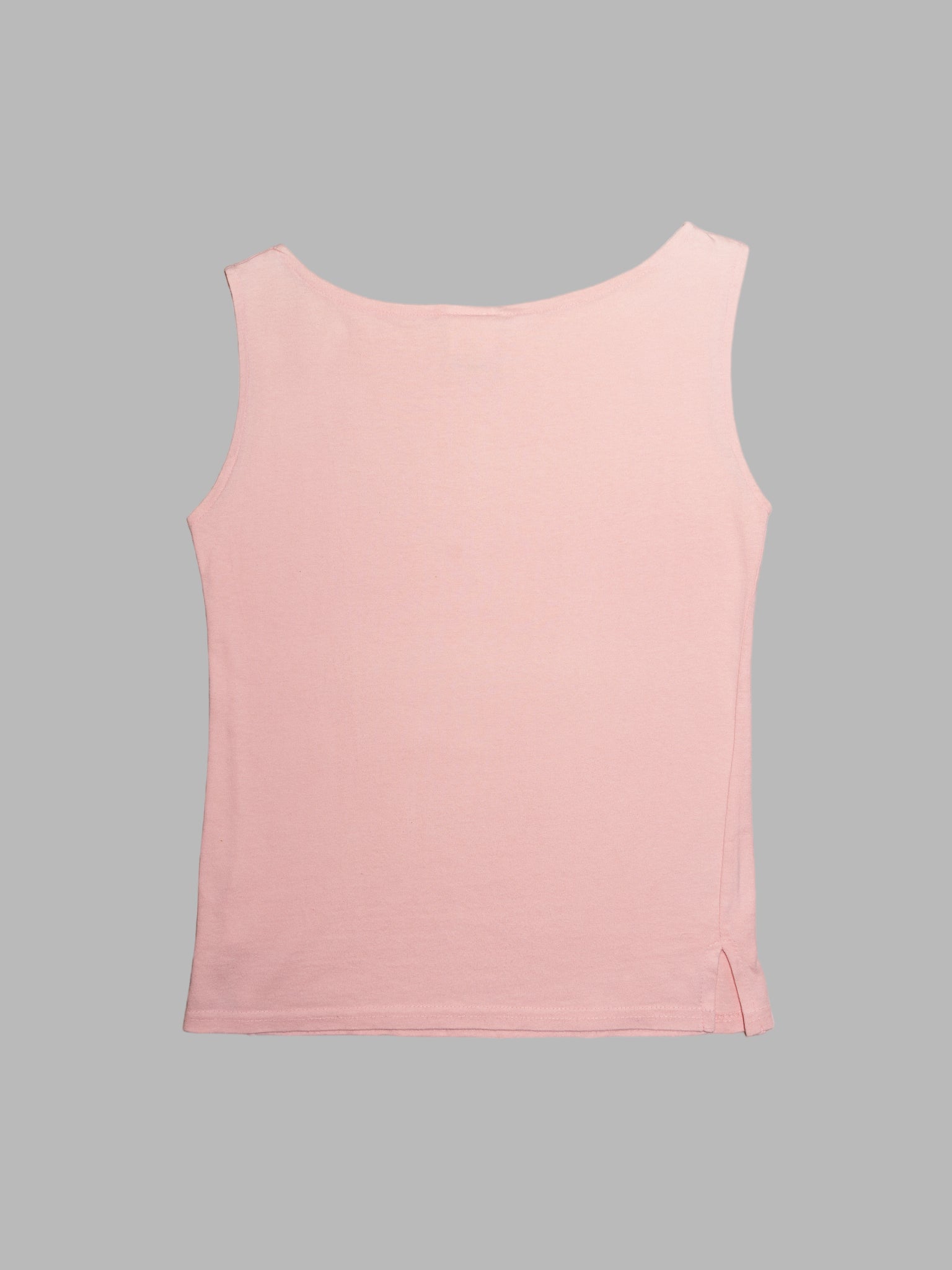 X-Girl Kim Gordon Daisy von Furth 1990s peach-y pink cotton hem logo singlet