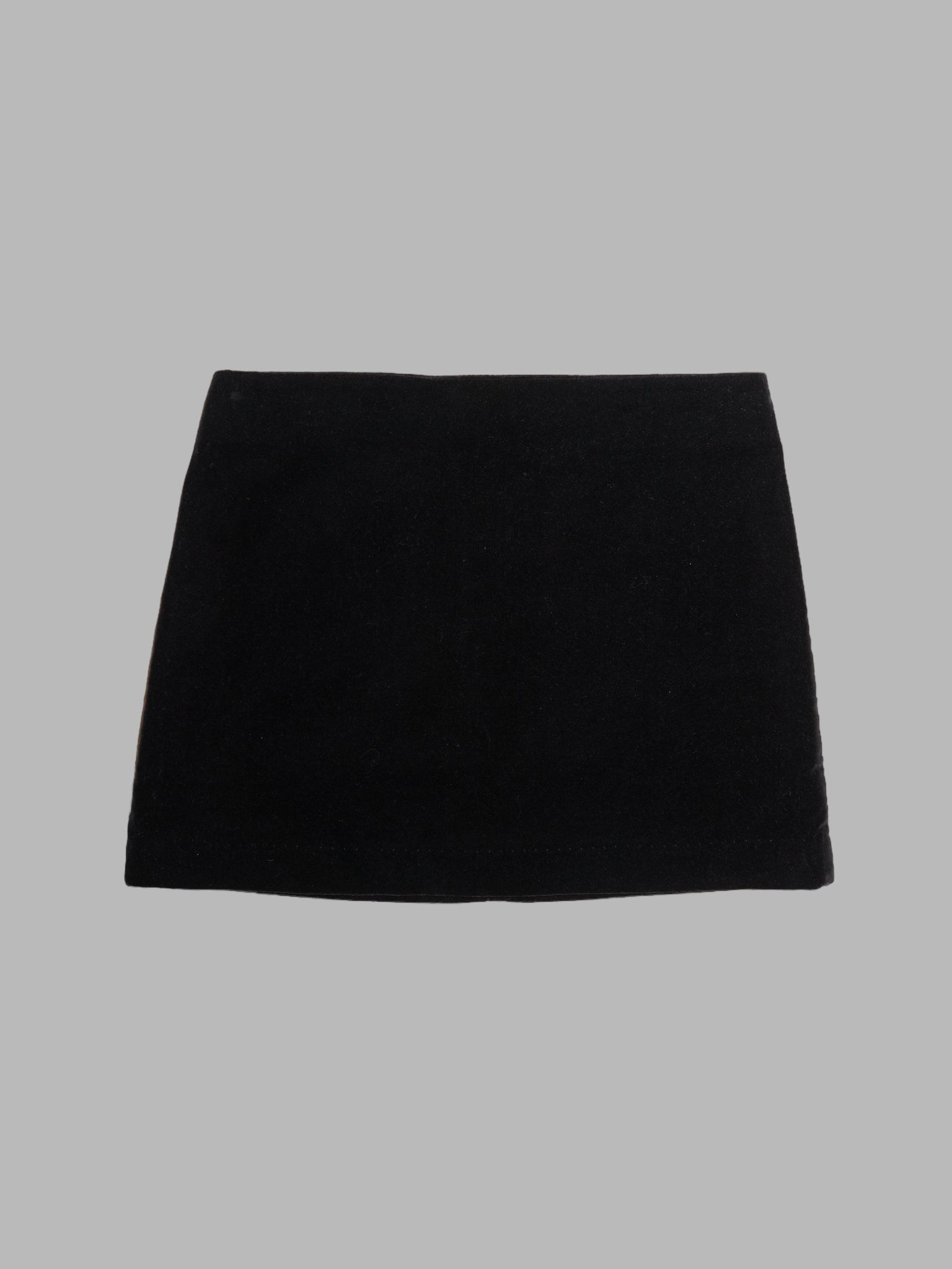 X-Girl Kim Gordon Daisy von Furth 1990s black cotton velvet micro mini skirt