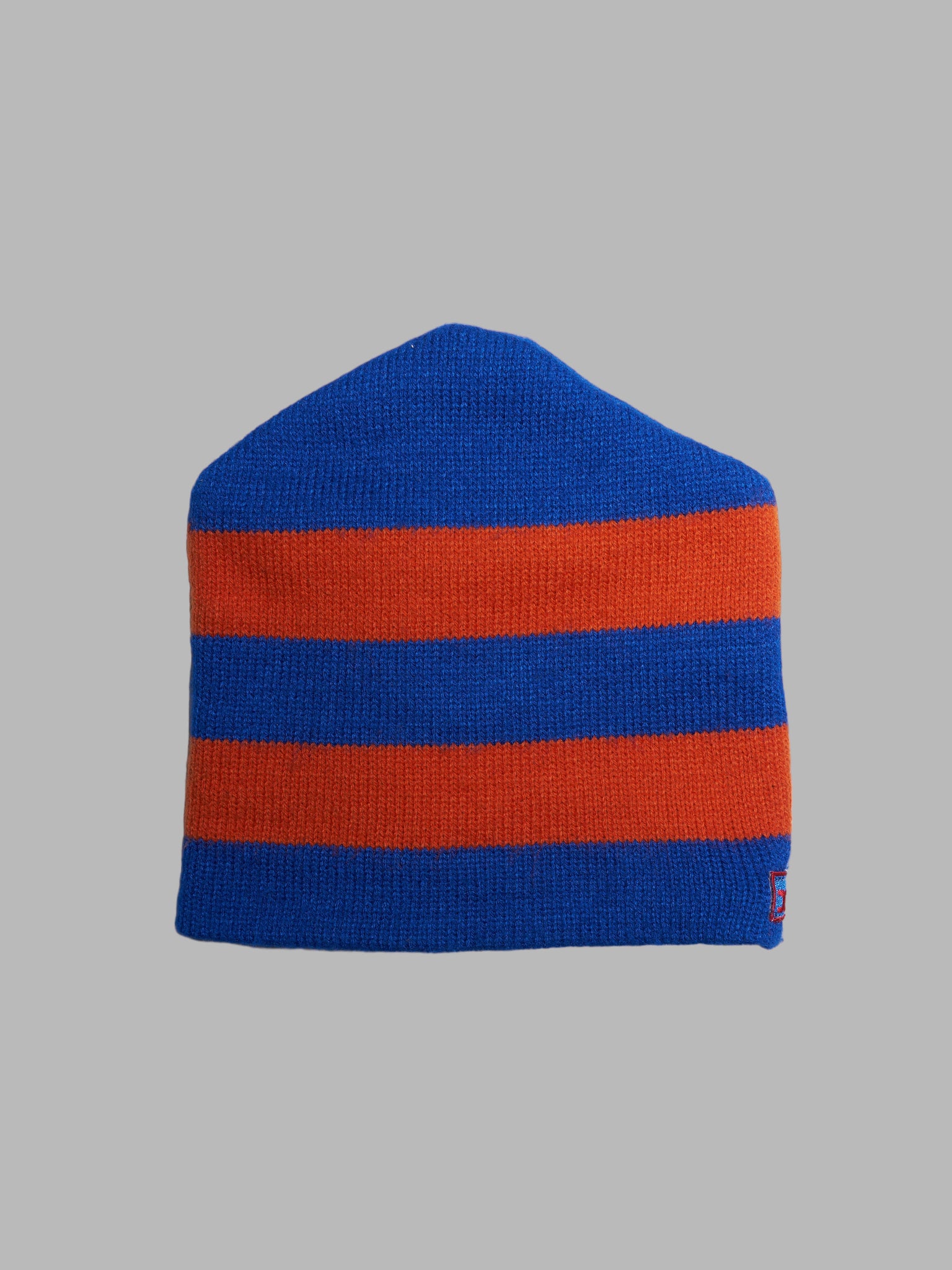 X-Girl Kim Gordon 1990s blue orange striped knit beanie with matching scarf