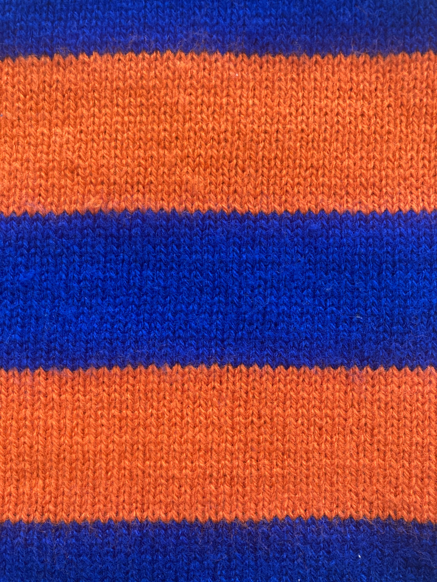 X-Girl Kim Gordon 1990s blue orange striped knit beanie with matching scarf