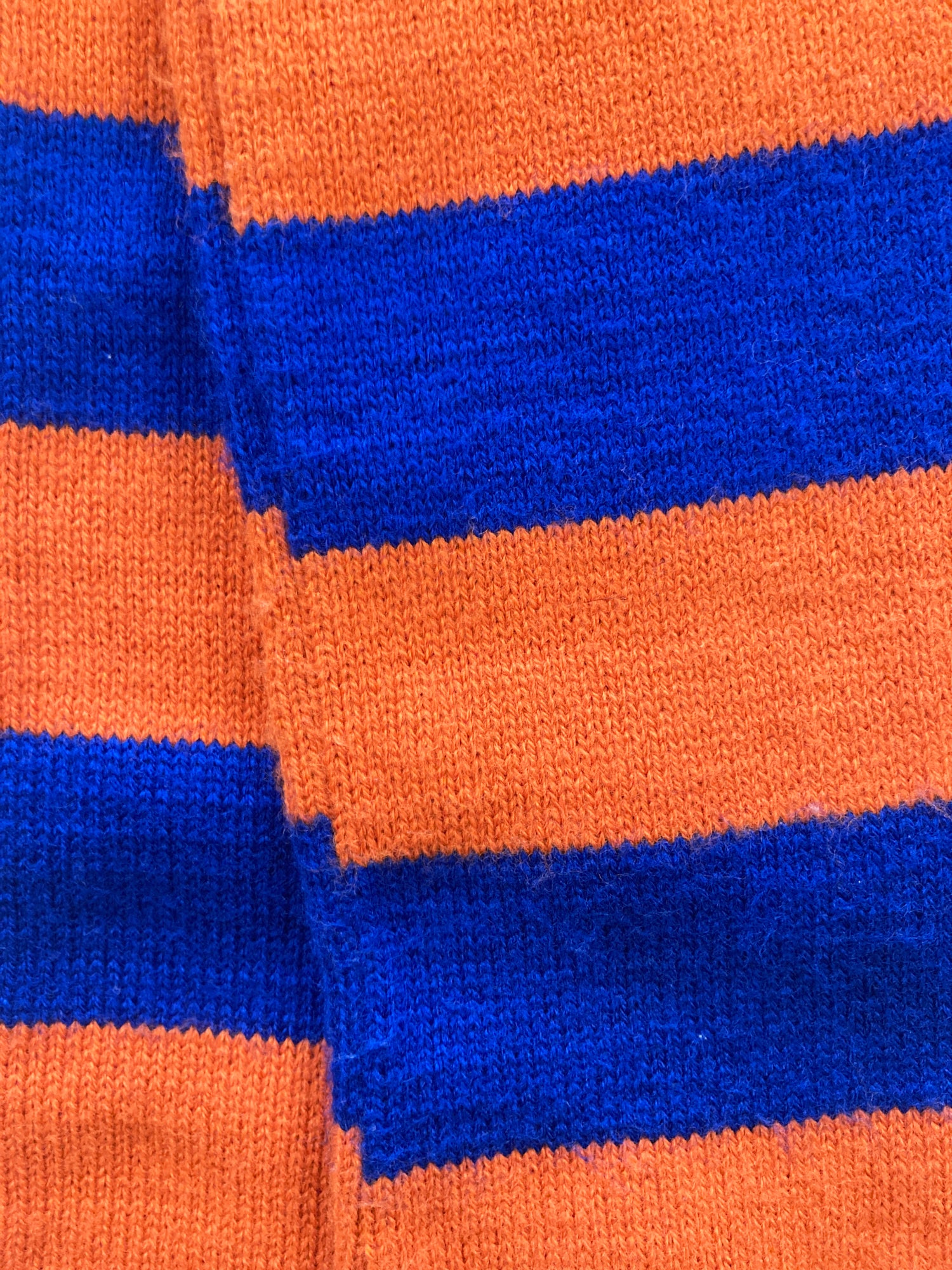 X-Girl Kim Gordon 1990s blue orange striped knit beanie with matching scarf