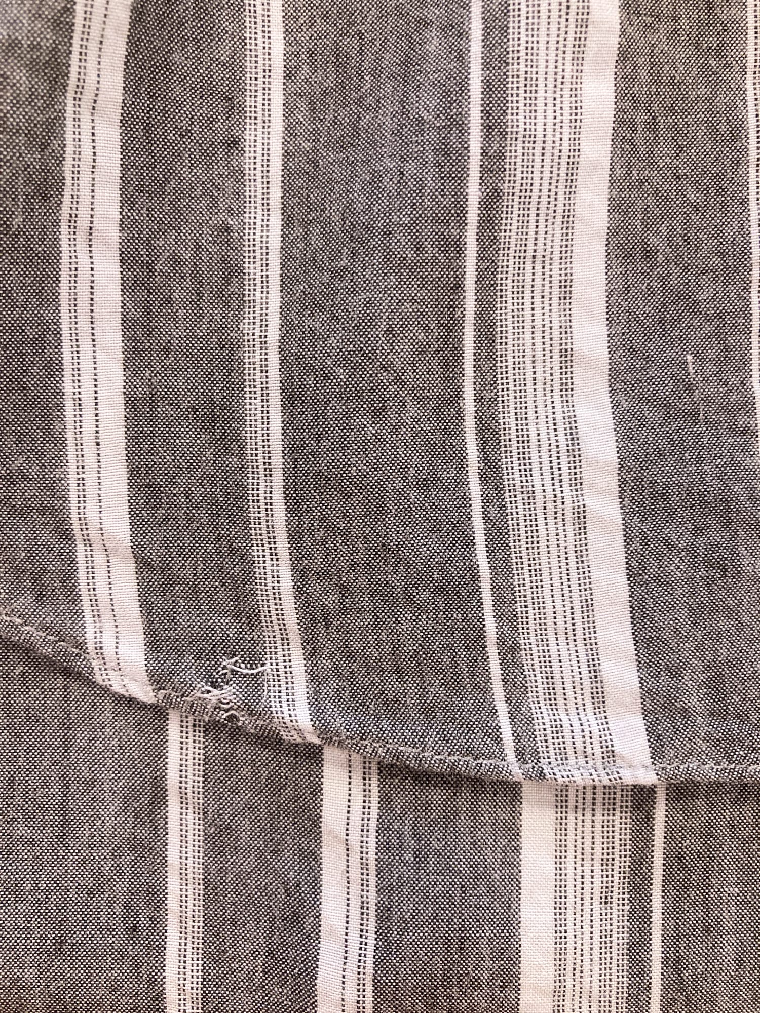 Pashu Shin Hosokawa 1980s grey striped shirt with flocked velvet cursive P