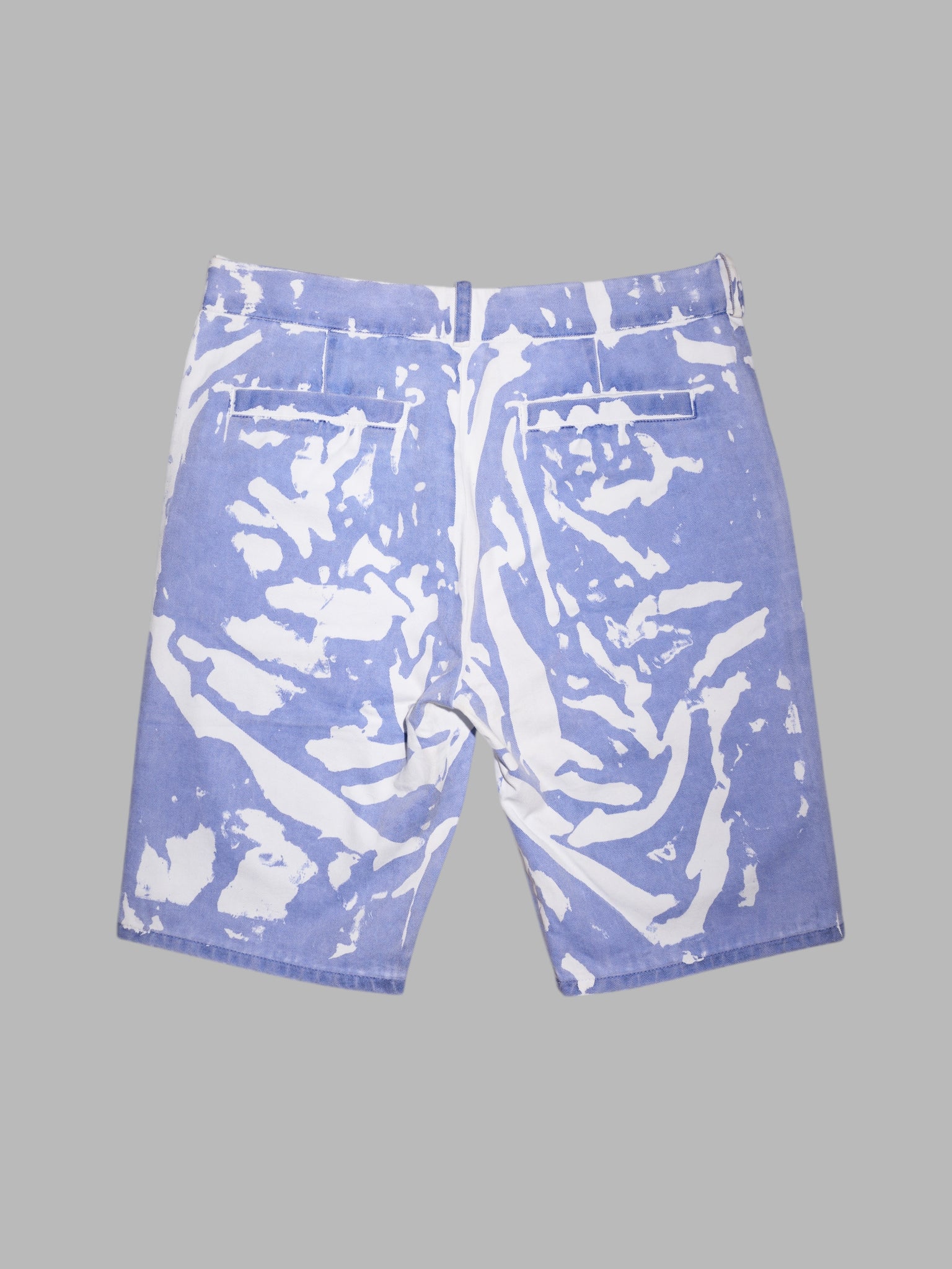 Eley Kishimoto blue cotton splotch print shorts