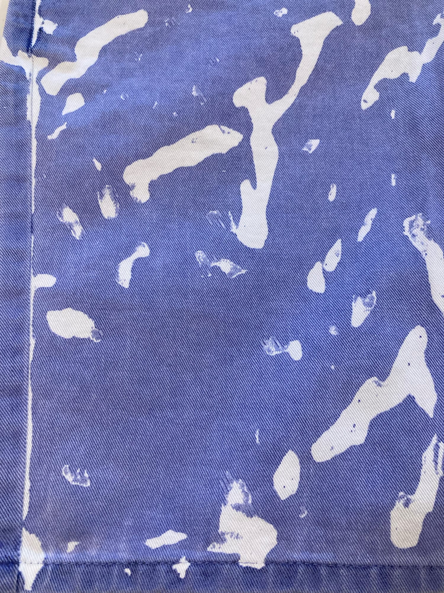 Eley Kishimoto blue cotton splotch print shorts