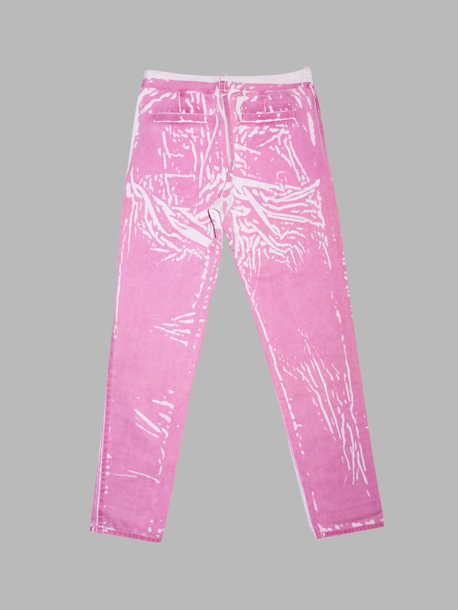 Eley Kishimoto pink cotton splotch print jeans