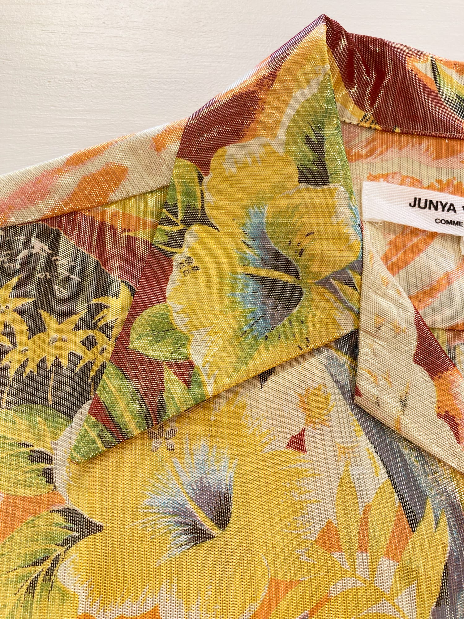 JUNYA WATANABE COMME des GARCONS アロハシャツ Junya Watanabe Comme des Garcons spring 2000 sparkly brown aloha