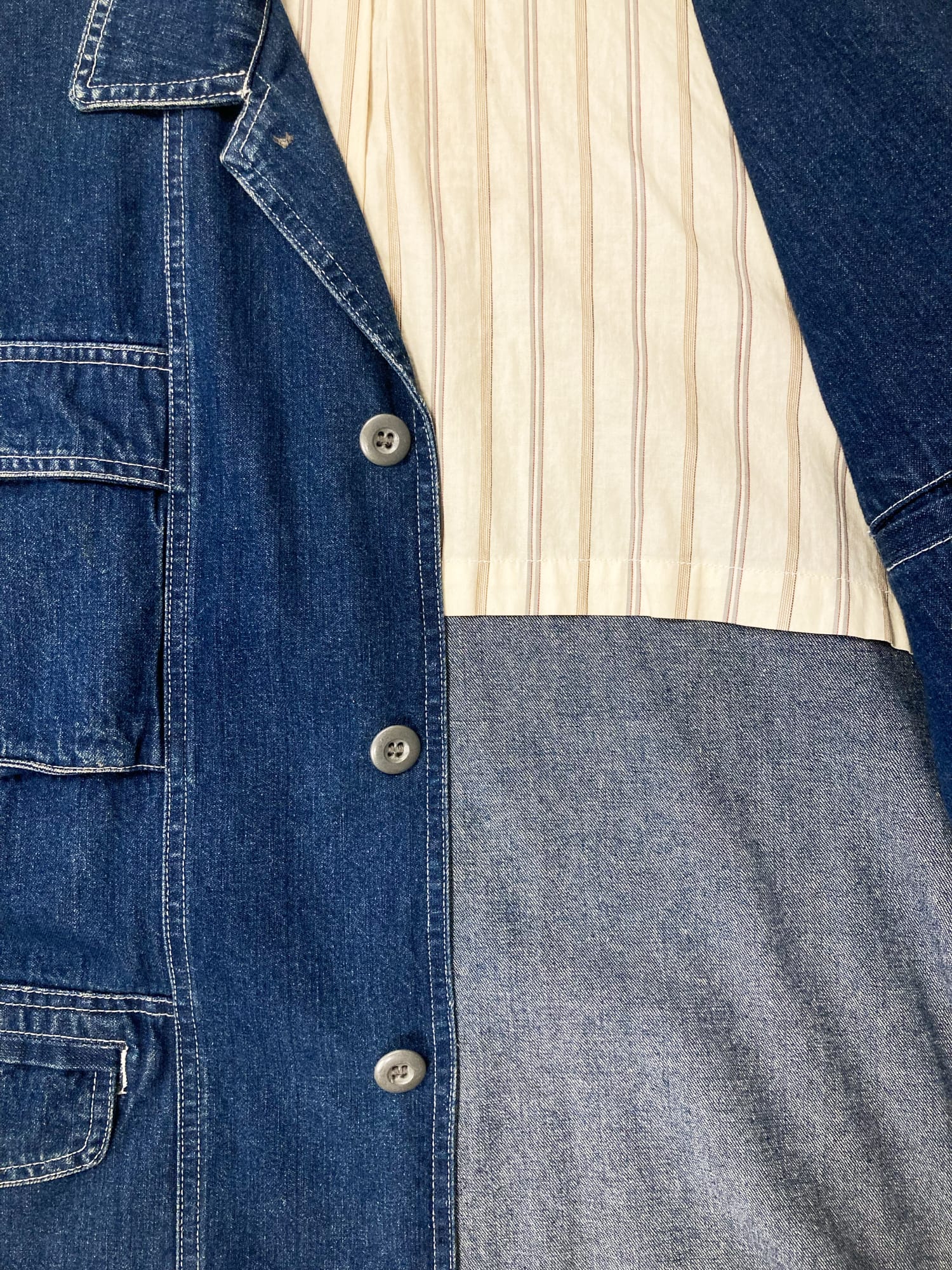 Tetsu Comme Ca Du Mode 1980s indigo denim chore jacket