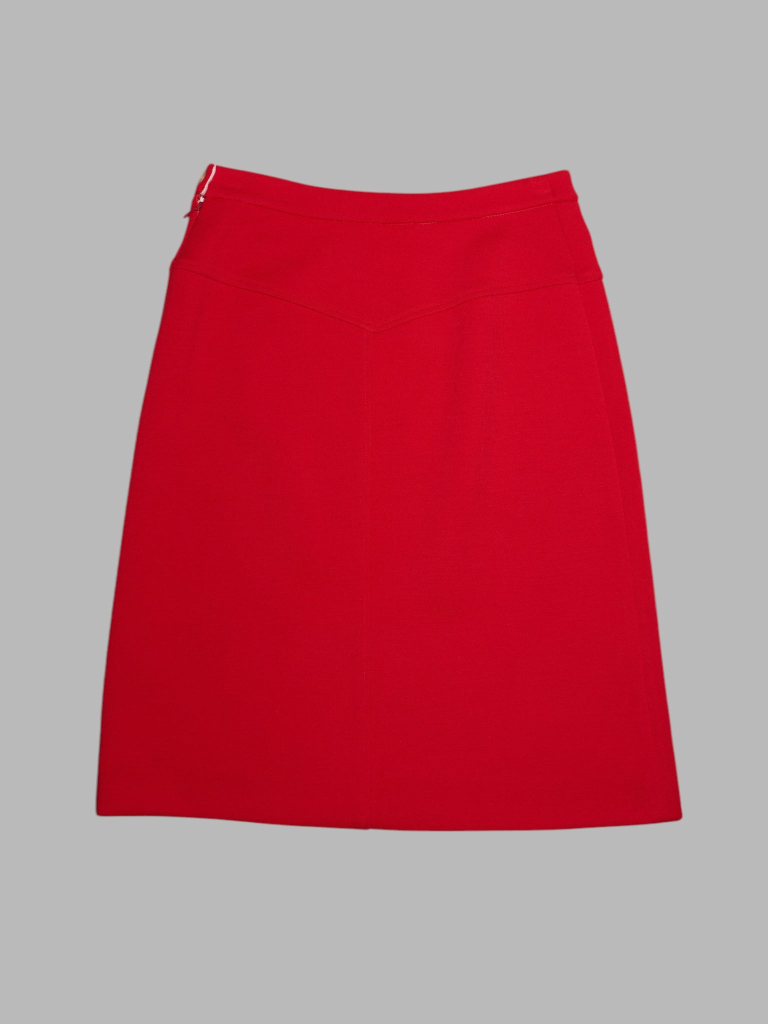 Dirk van Saene winter 2005 - 2006 red wool ponte knit knee length skirt