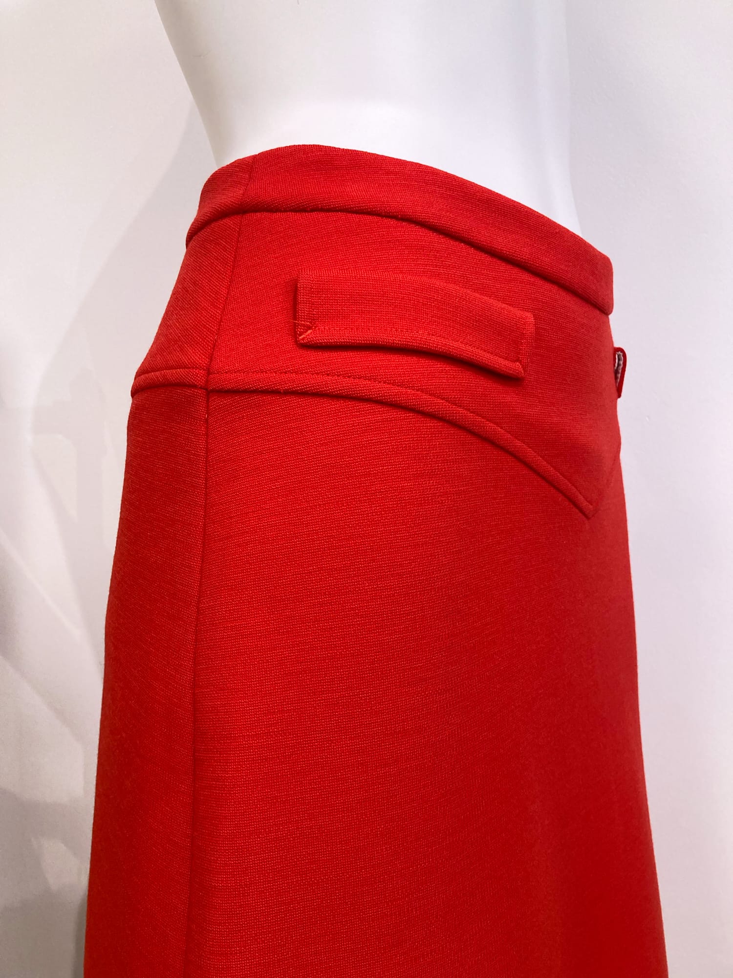 Dirk van Saene winter 2005 - 2006 red wool ponte knit knee length skirt