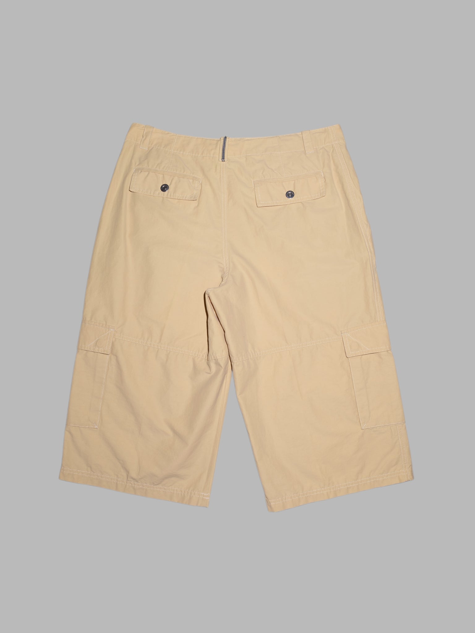 Versace Sport beige cotton nylon cargo shorts