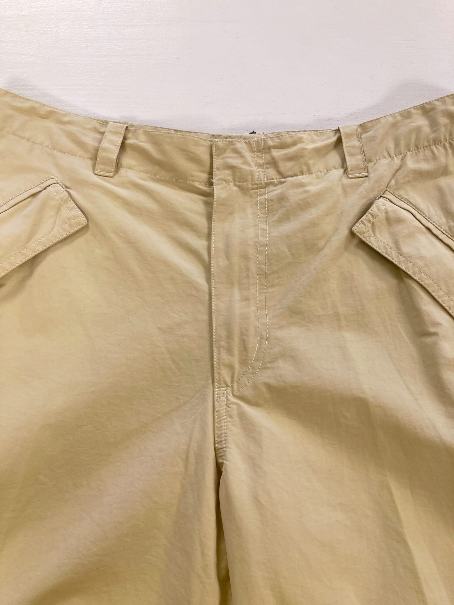 Versace Sport beige cotton nylon cargo shorts