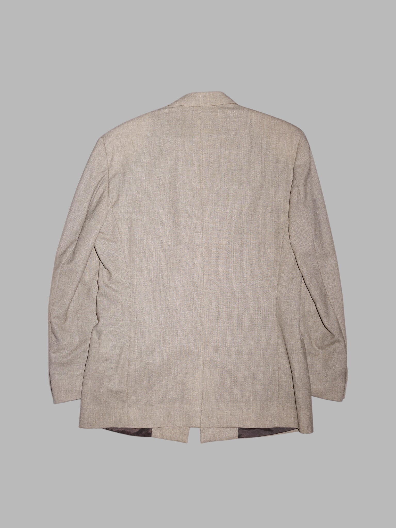 Istante Gianni Versace 1990s greige wool two button blazer