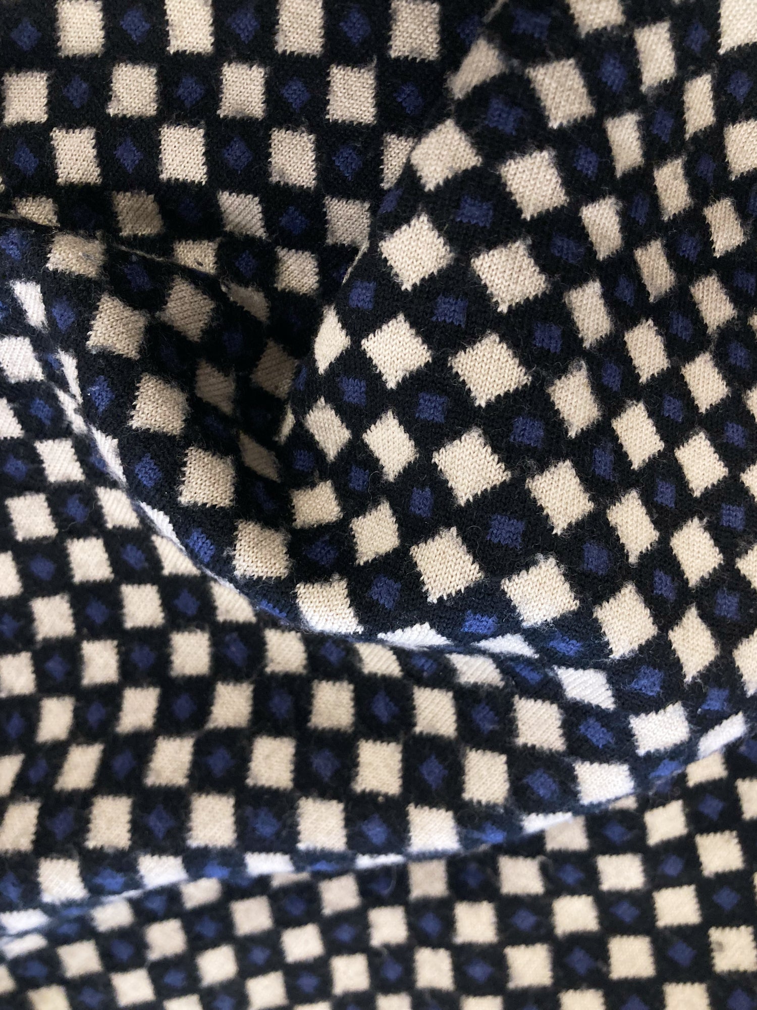 LQ Y’s for men yohji yamamoto 1990s knitted wool diamond pattern sweater vest