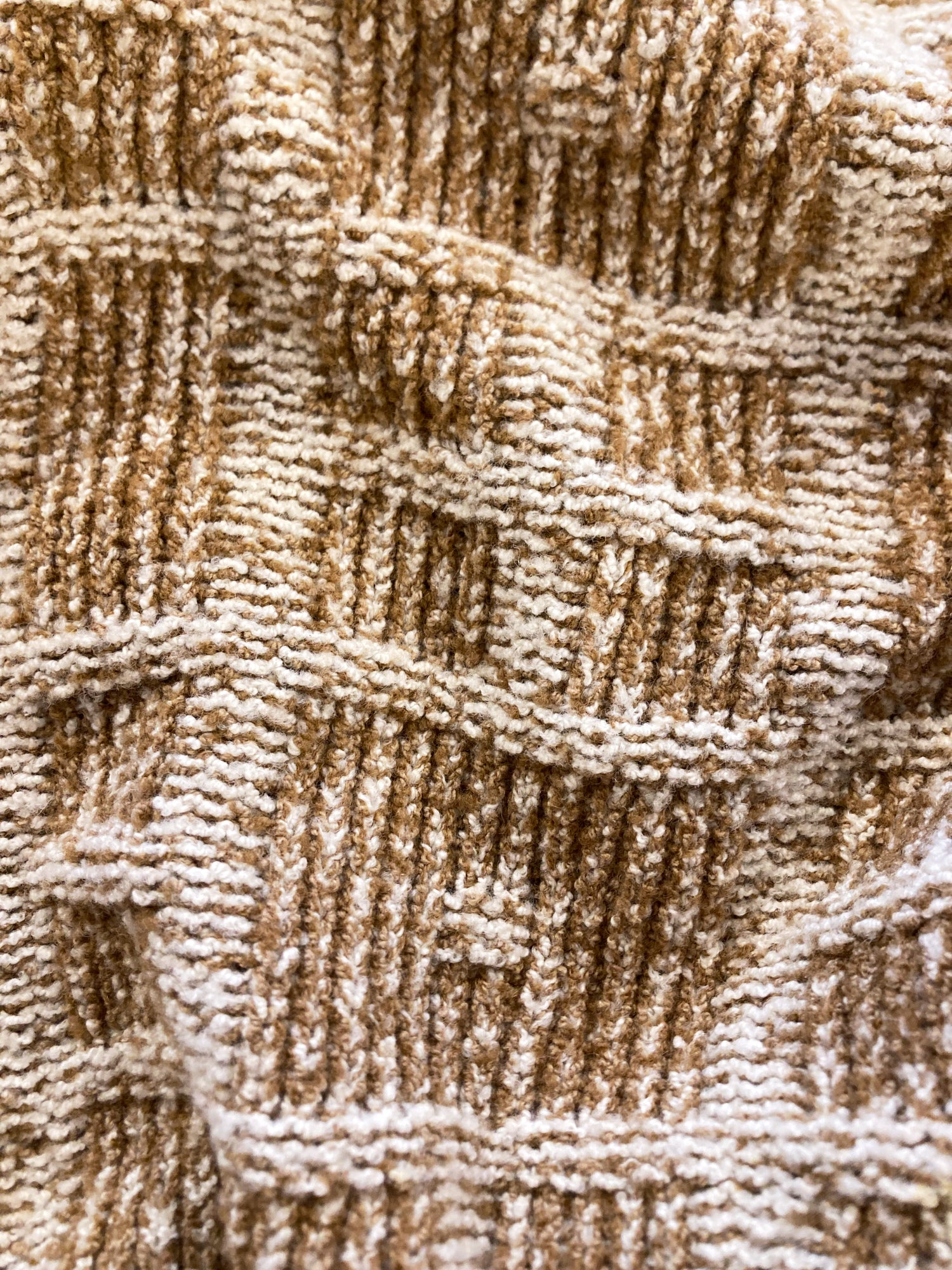 Maurizio Bonas 1980s 1990s textured brown wool knitted turtleneck jumper