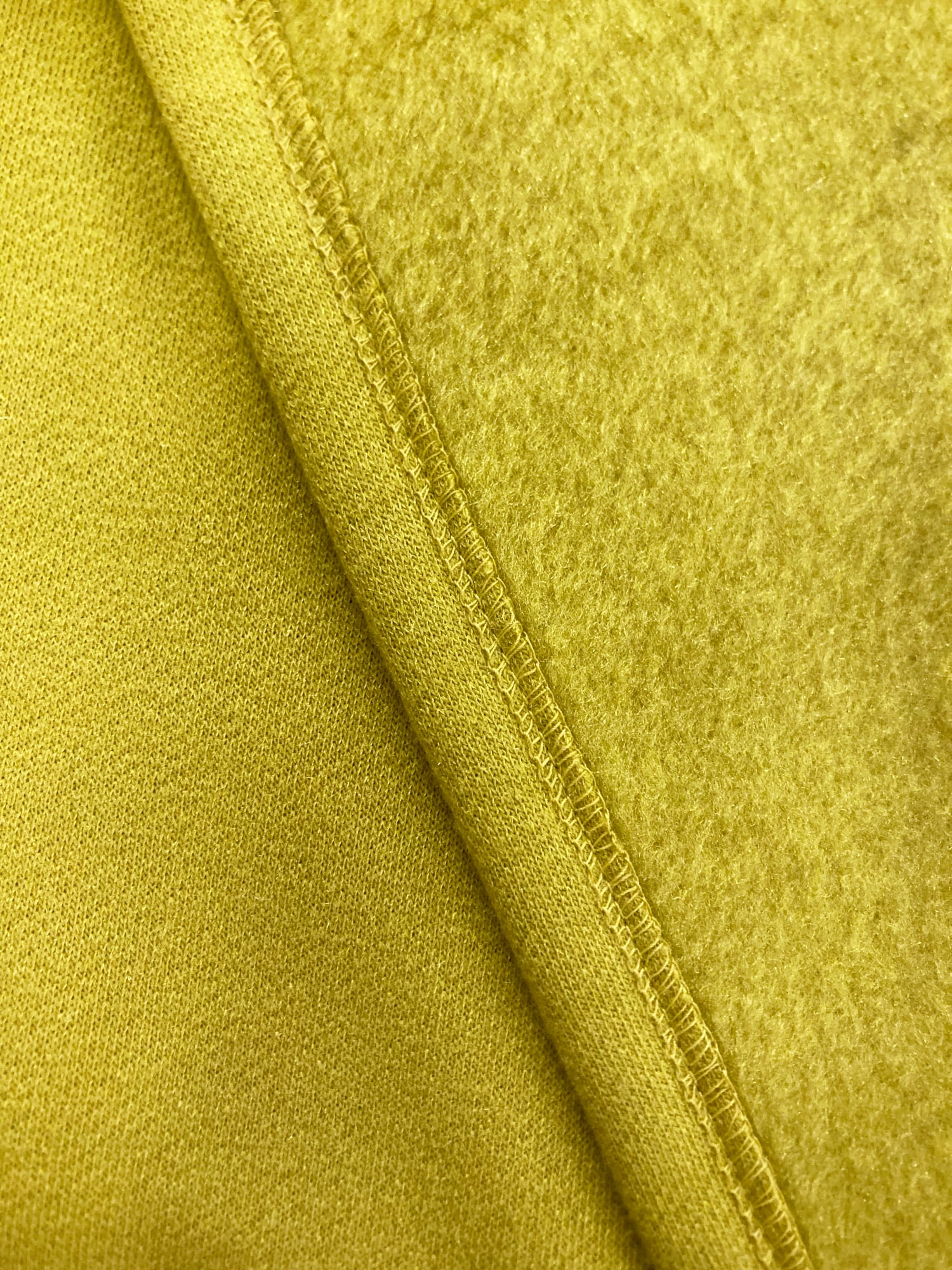 Norma Kamali 1980s long yellow fleece gown coat with integrated 