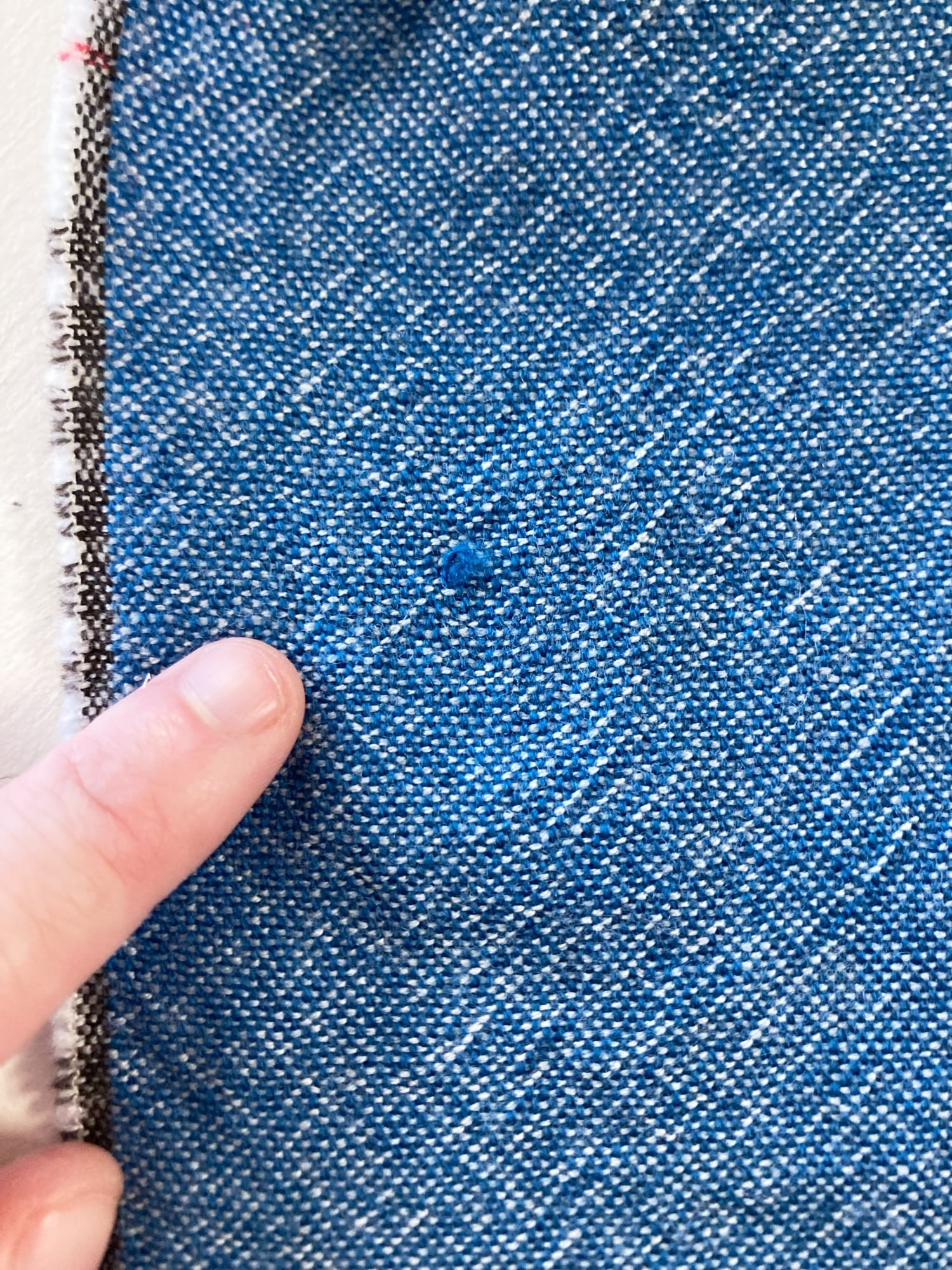 Romeo Gigli two way multicolour plaid and solid blue wool scarf